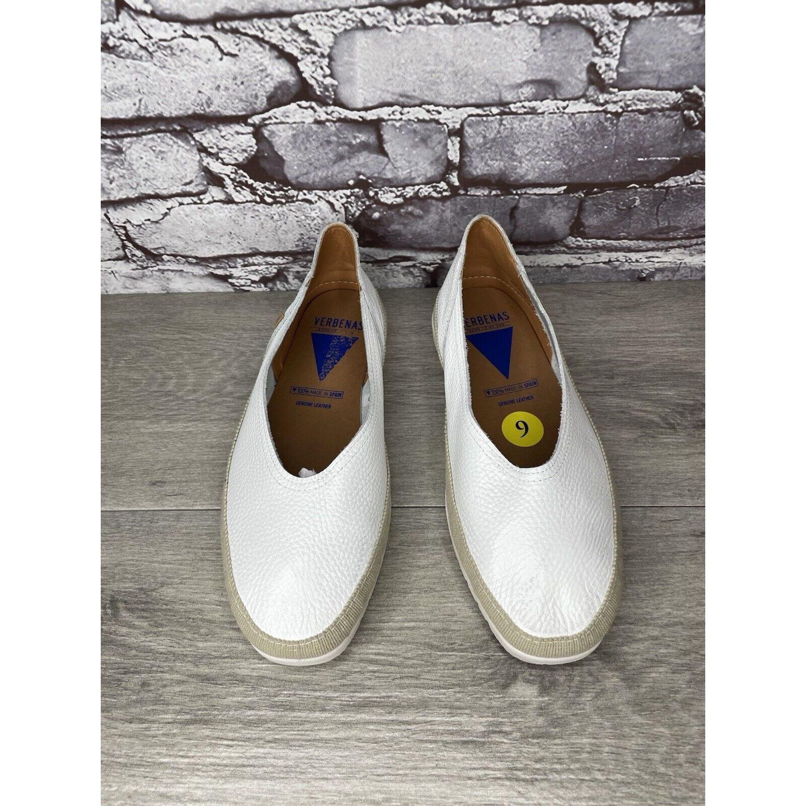 Other Verbenas White Leather Loafers Slip On Sneaker Casual Beach Size US 10 / IT 40 - 16 Thumbnail
