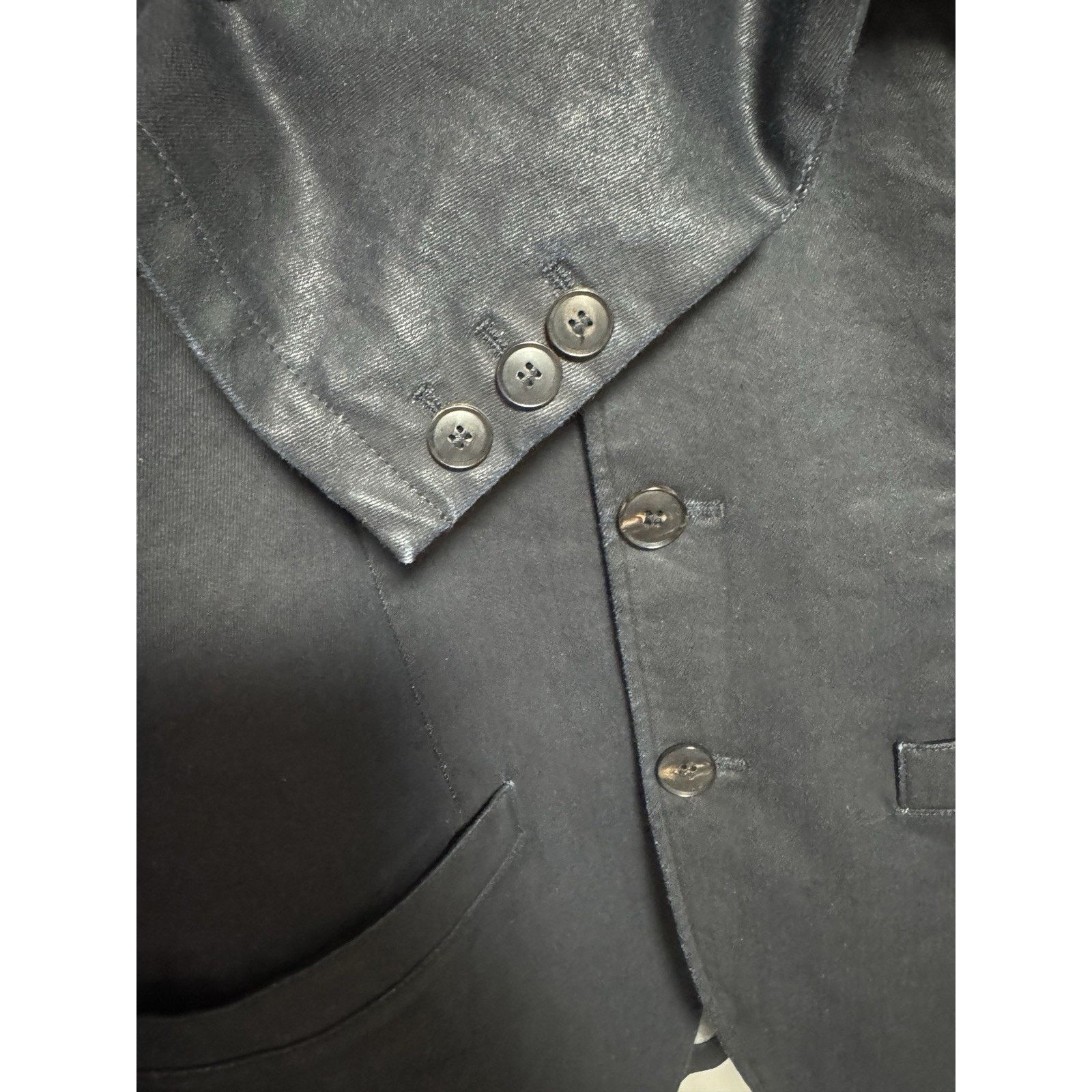 John Varvatos John Varvatos BRIA Blue Waxed Lightweight Moto Jacket Size US S / EU 44-46 / 1 - 8 Thumbnail