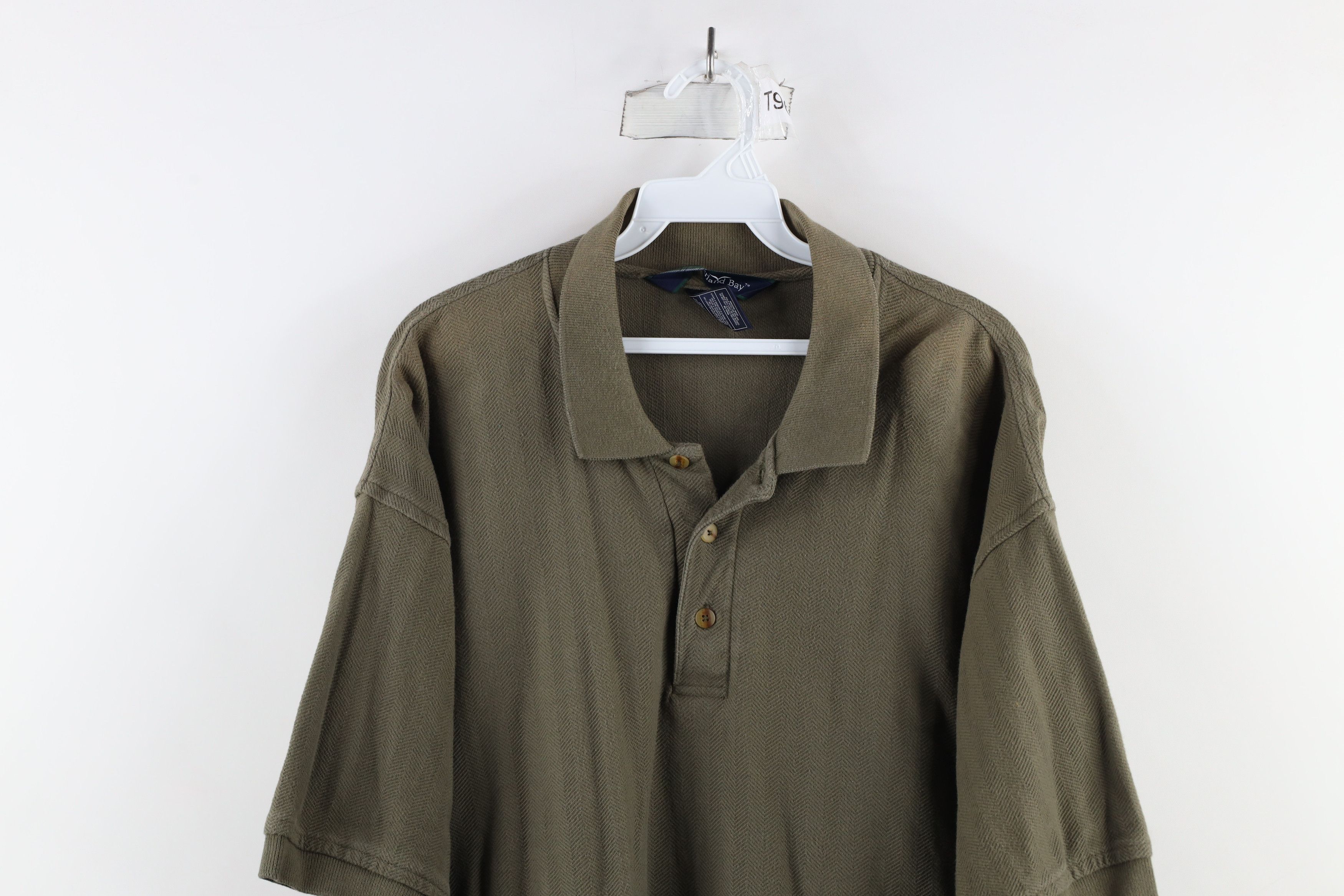 Vintage Vintage 90s Streetwear Herringbone Collared Golf Polo Shirt Size US XL / EU 56 / 4 - 2 Thumbnail