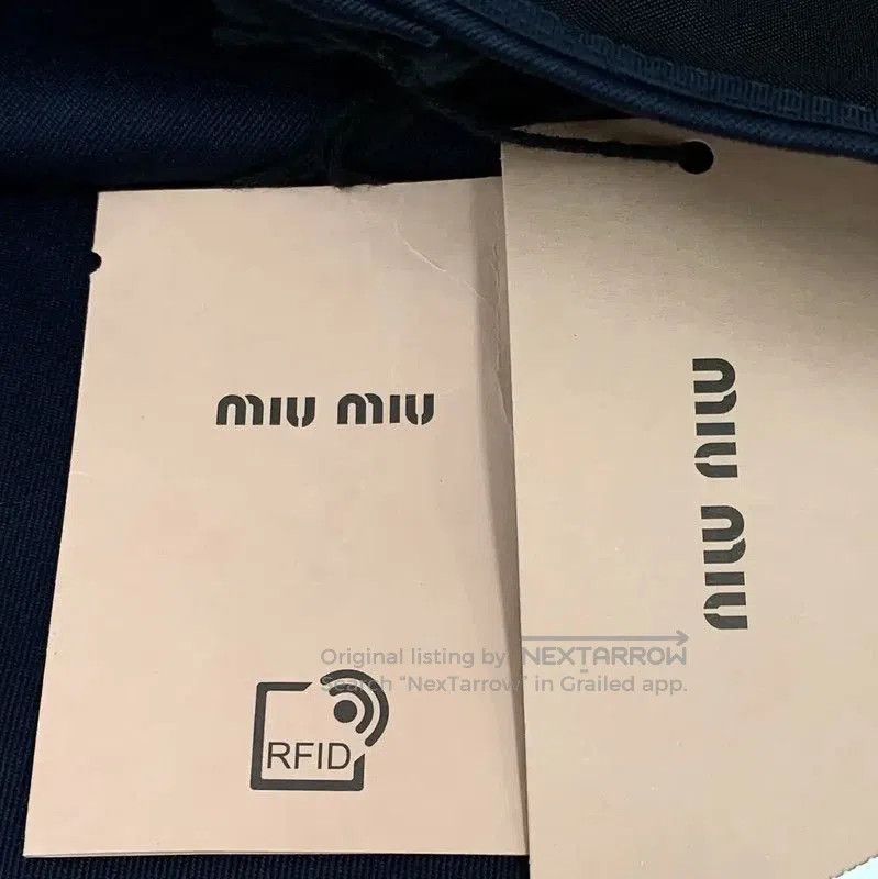 Miu Miu Miu Miu Deep Blue Cotton Skirt . Size 23" - 9 Thumbnail