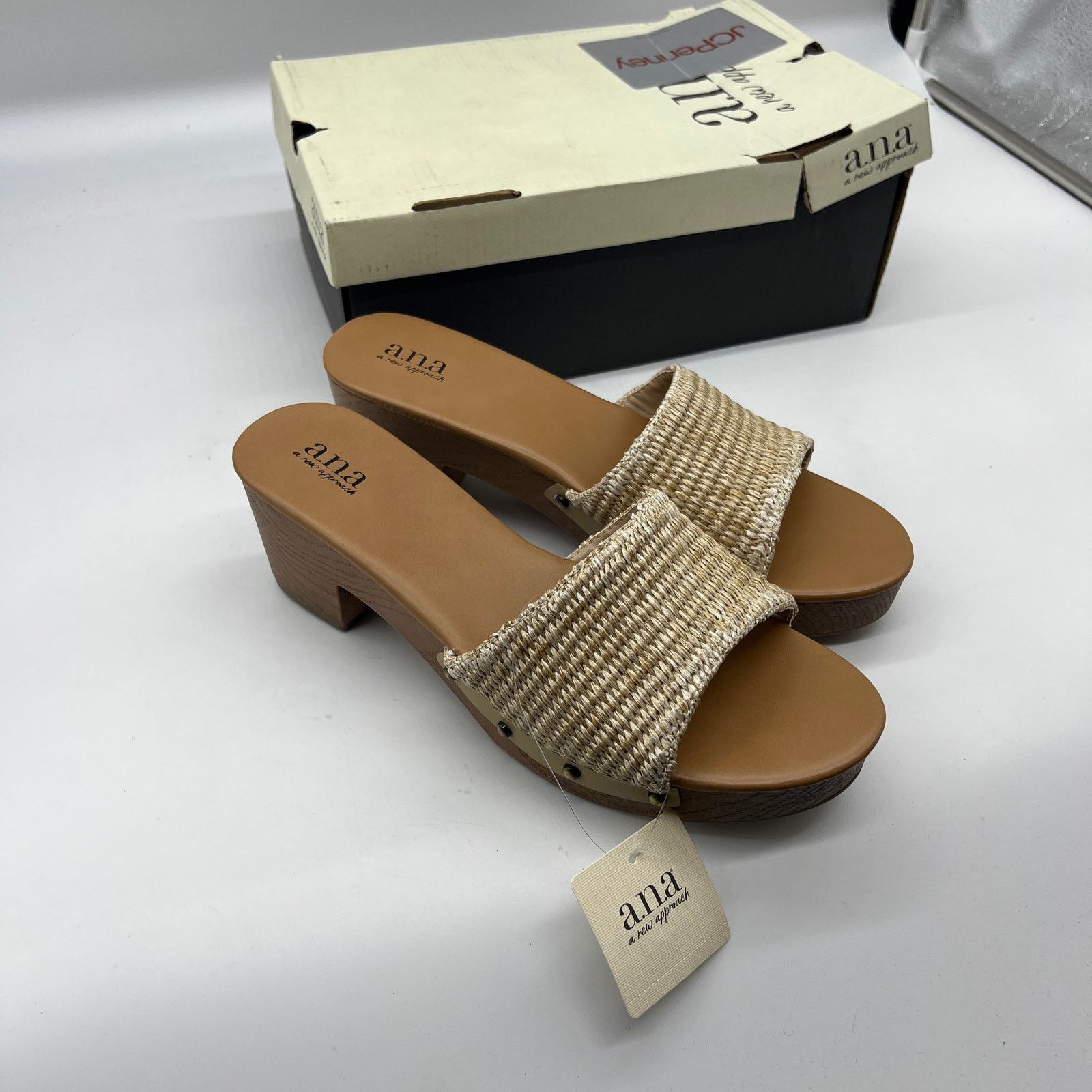 Other a.n.a. Women Shoes Robinson Casual Heel Natural Color Size US 10 / IT 40 - 4 Thumbnail