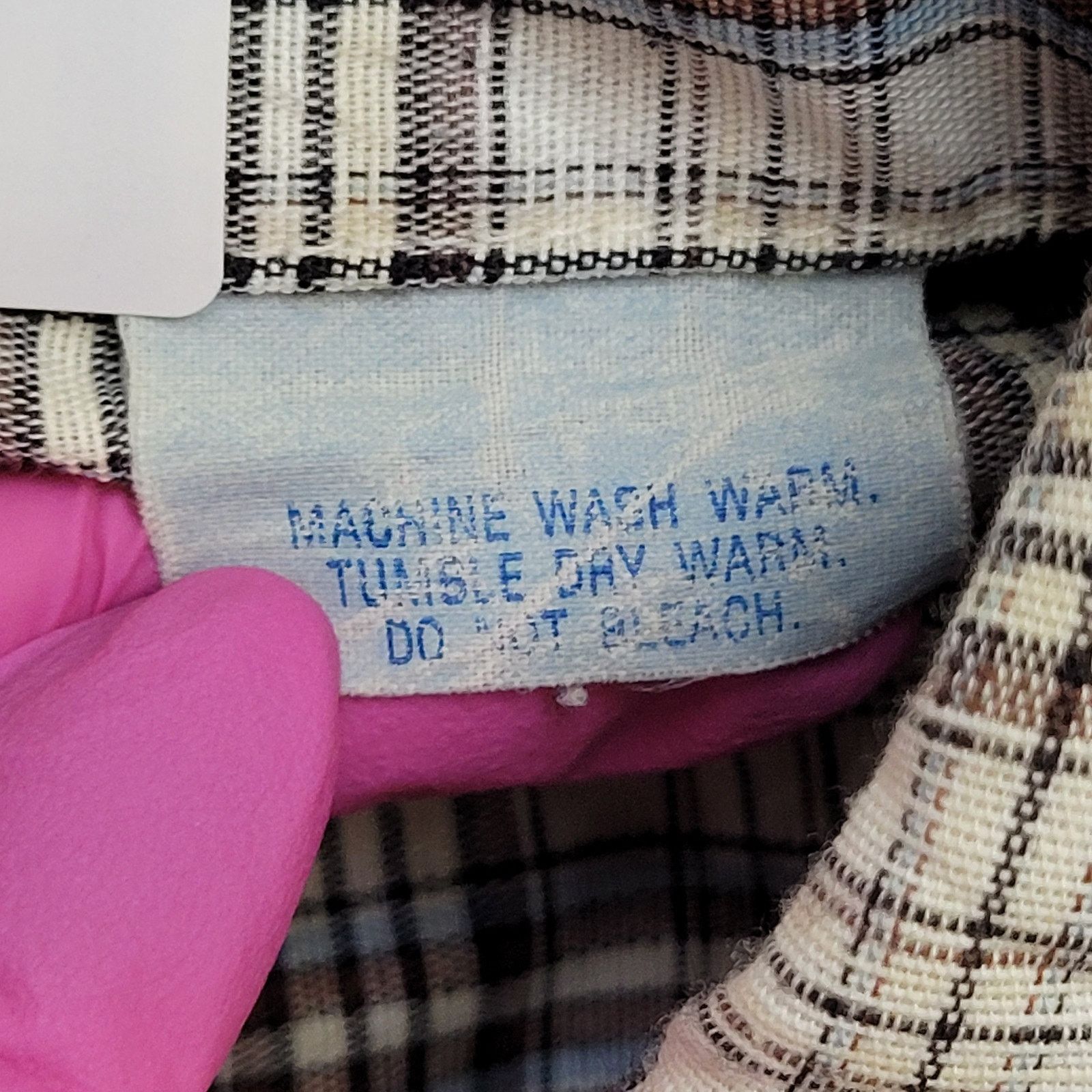 Vintage VTG 80s Western Plaid Shirt XL Perma-Prest Beige Brown White Size US XL / EU 56 / 4 - 8 Thumbnail