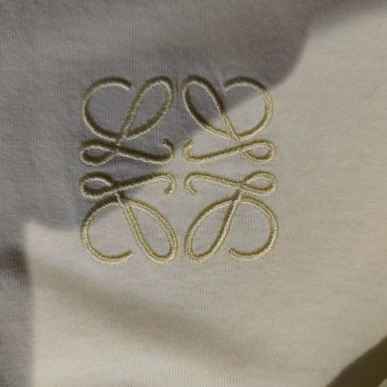 Loewe LOEWE Light yellow round collar embroidered logo short sle Size S / US 4 / IT 40 - 4 Thumbnail