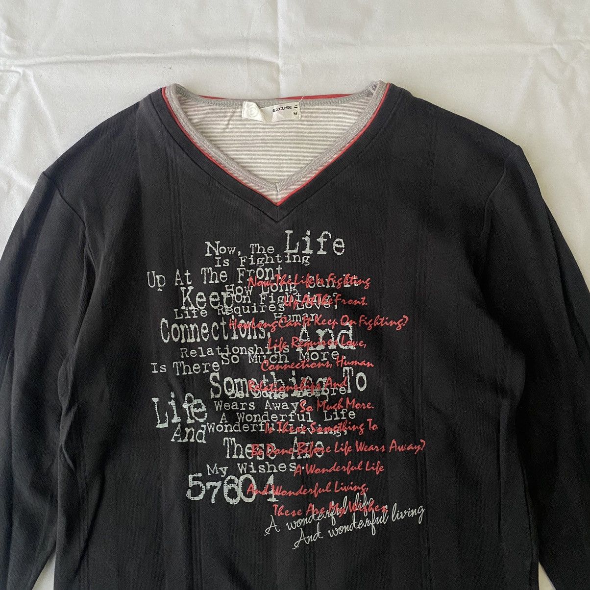 If Six Was Nine × Japanese Brand × Le Grande Bleu (L.G.B.) Japanese Style Poem Gothic Triple Layer Long Sleeve Tees Size US M / EU 48-50 / 2 - 3 Thumbnail
