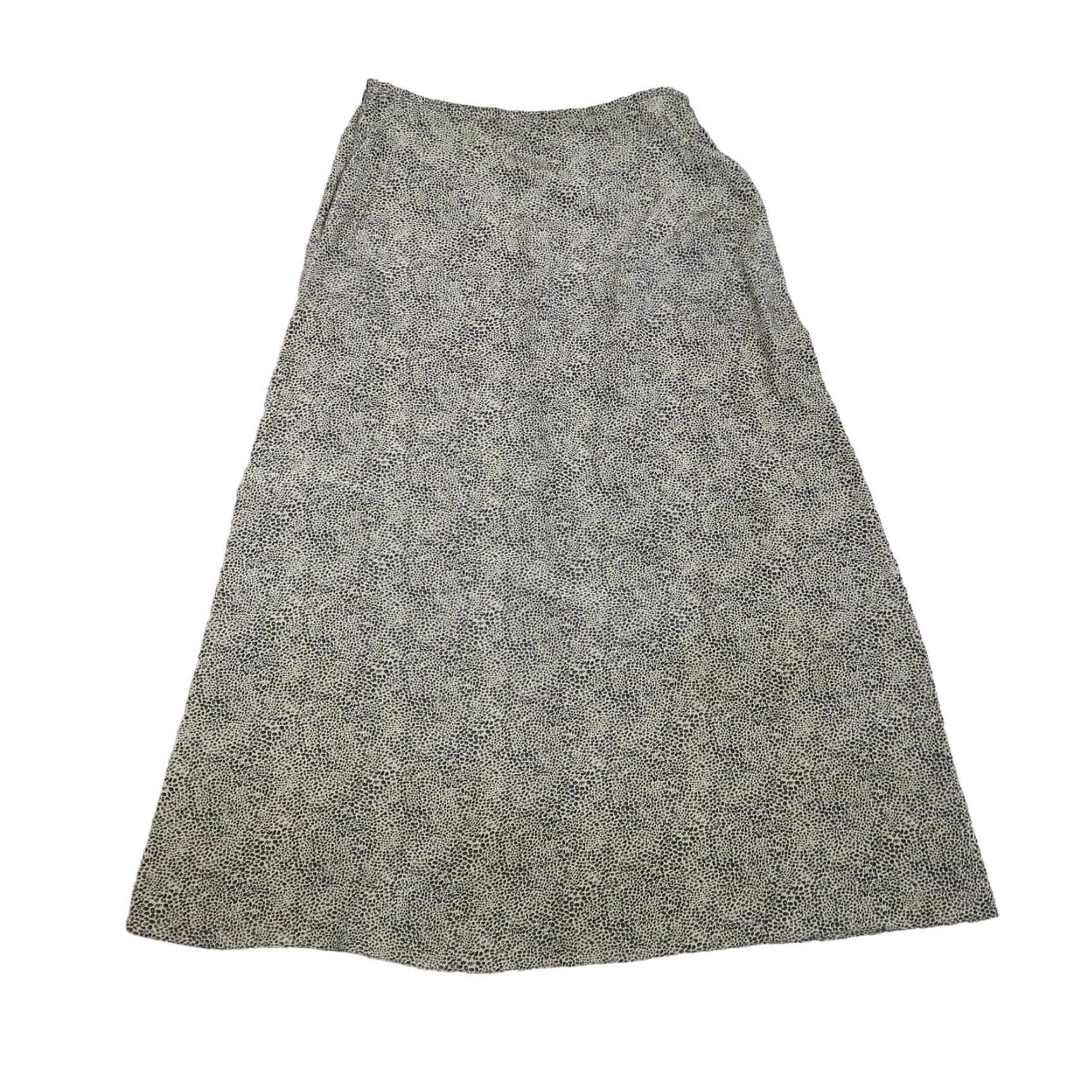 Halston VINTAGE Halston Silk A-Line Midi Skirt 12 Brown Taupe Black Animal Print Women's Size 34" / US 12 / IT 48 - 4 Thumbnail
