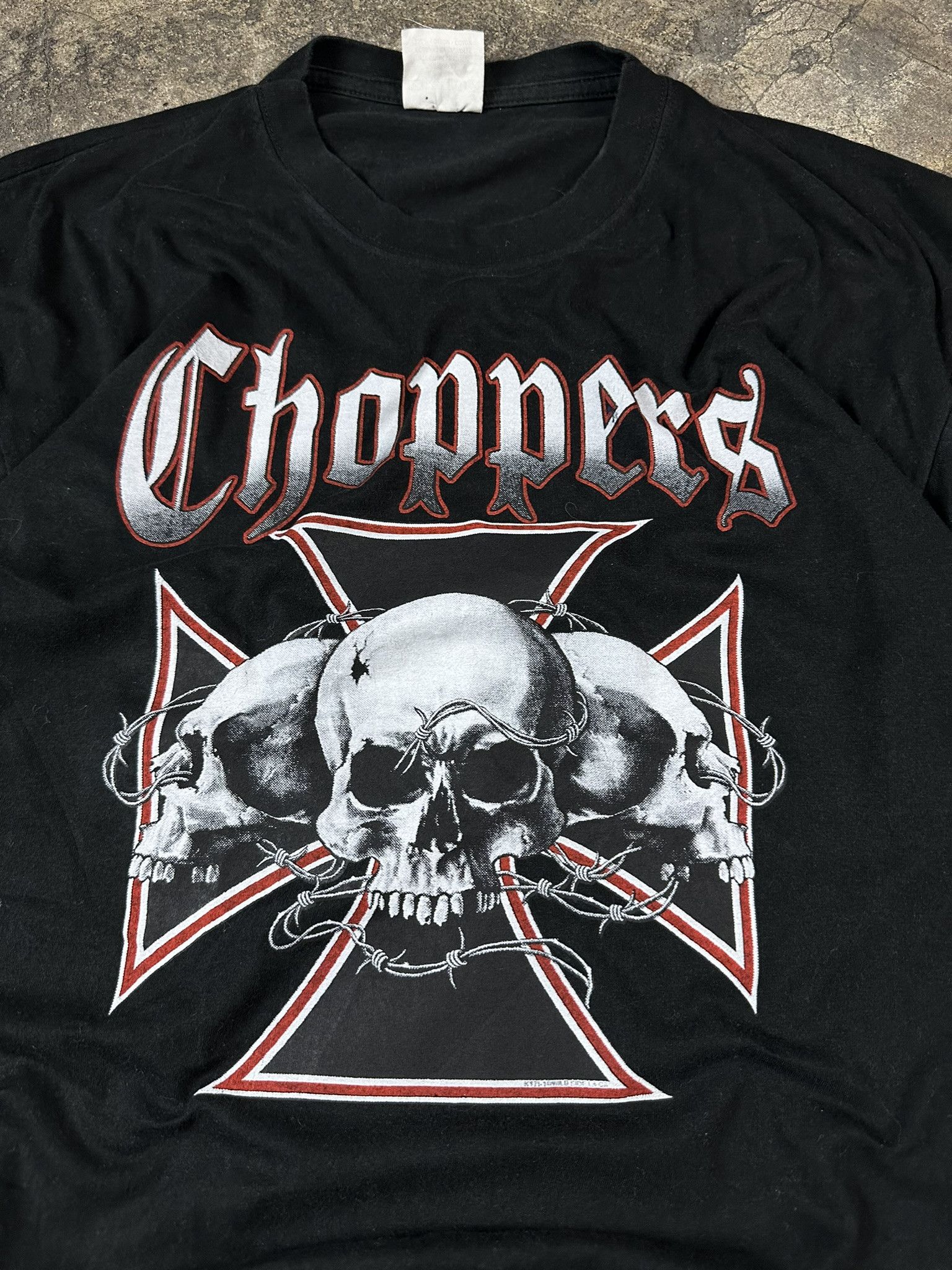 Vintage Rare 2000s West Coast Choppers Skull Cross Y2k T-shirt Size US L / EU 52-54 / 3 - 4 Thumbnail