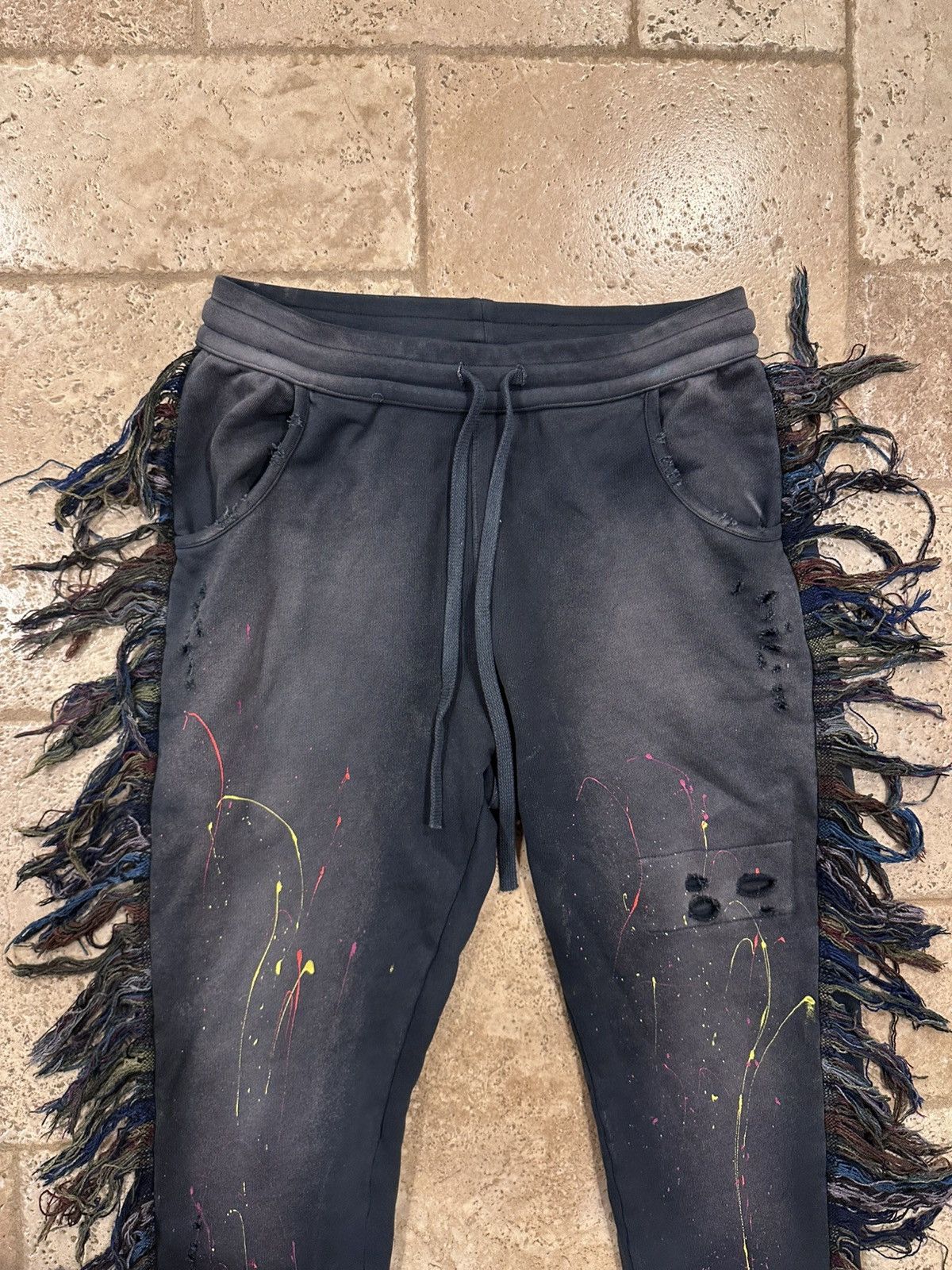 Alchemist Alchemist Fringe Trim Rider Woven Vintage Wash Sweatpants Size US 32 / EU 48 - 3 Thumbnail
