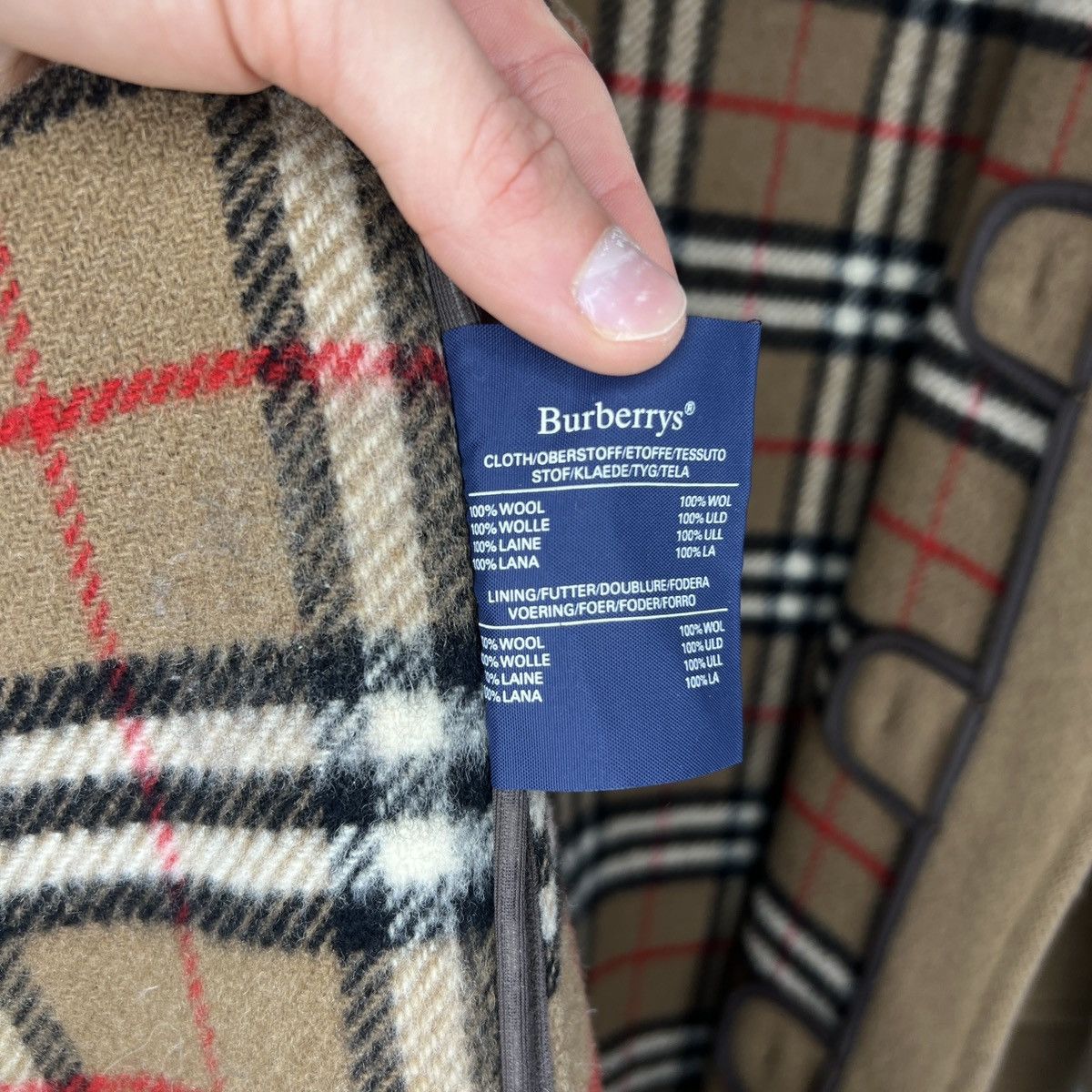 Burberry × Other UK BROWN BURBERRY DUFFLE COAT JACKET BLAZER WOOL ENGLAND OLD Size US L / EU 52-54 / 3 - 11 Thumbnail