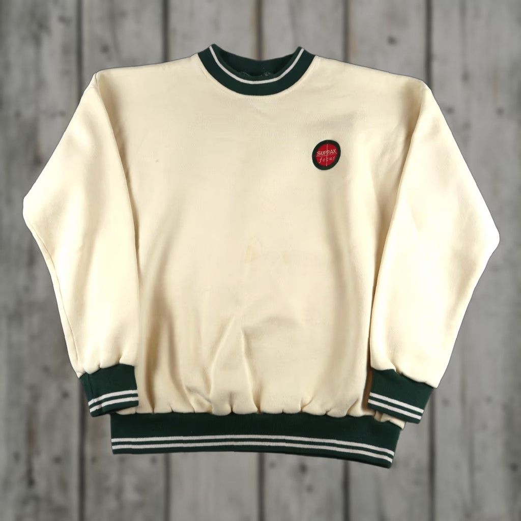 Supra VINTAGE Supra X Focus Bow Archery Sweatshirt L Cream Crewneck USA Made Size L Mens Size US L / EU 52-54 / 3 - 1 Thumbnail