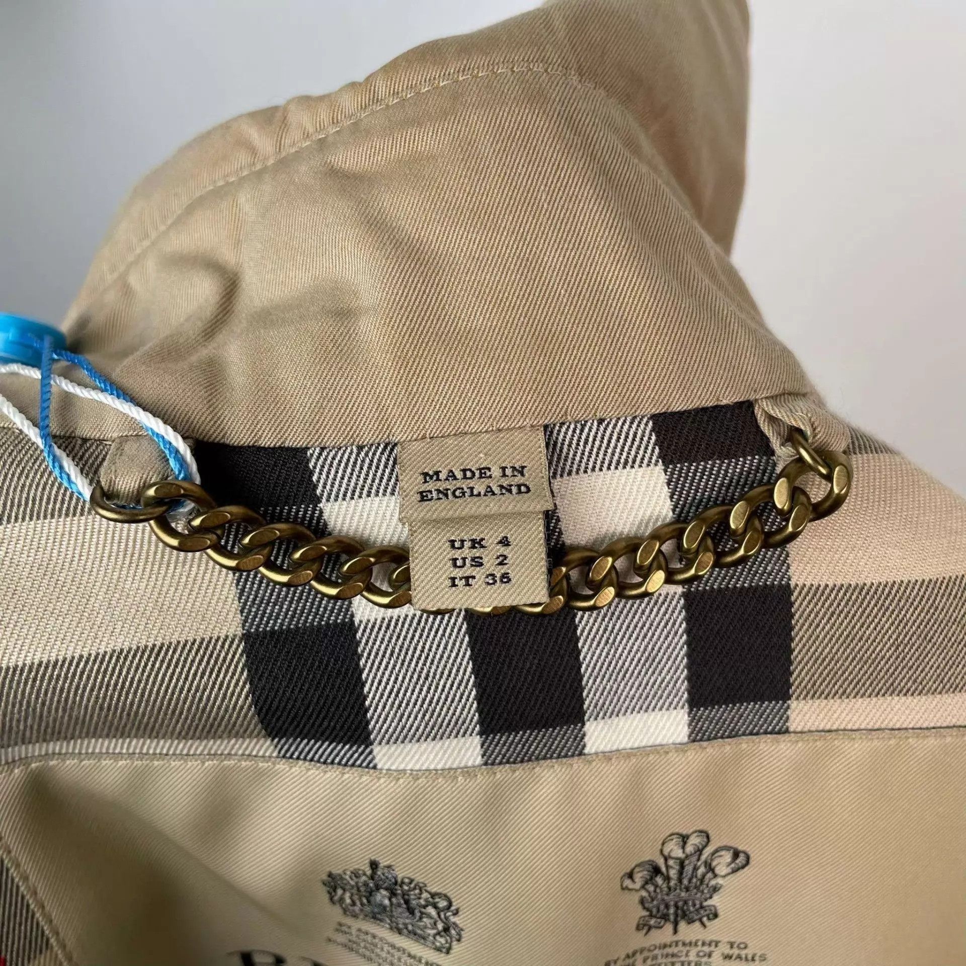 Burberry Burberry 34 Khaki Cotton Trench Coat 95 New Size XXS / US 00 / IT 34 - 5 Thumbnail