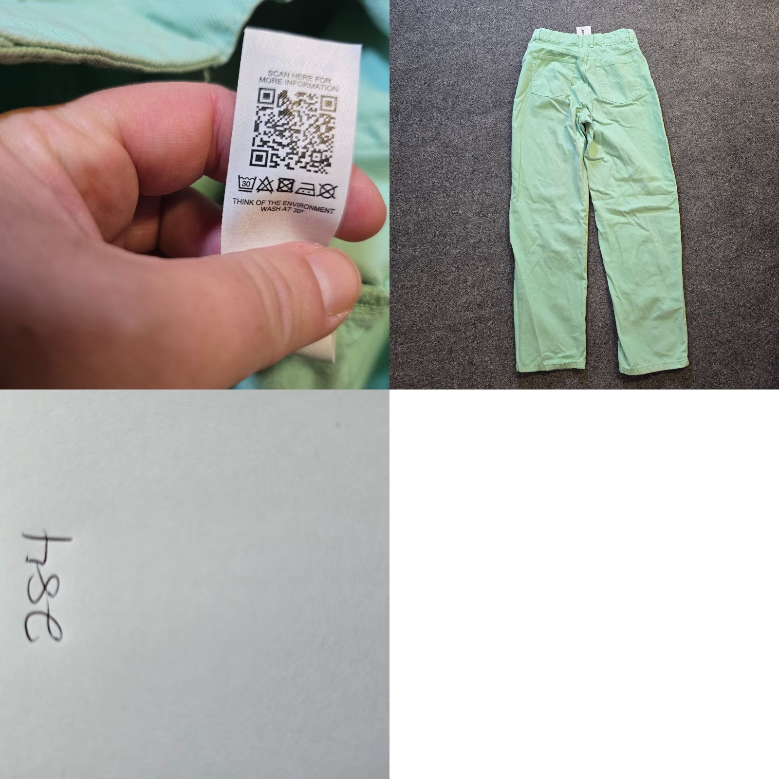 Vintage COLLUSION Jeans Womens 28 Green Baggy Straight Denim Casual Y2K Classic Baggy Straight Leg Regular Rise High Cotton Denim 32 In Inseam Womens Size 28" / US 6 / IT 42 - 9 Thumbnail