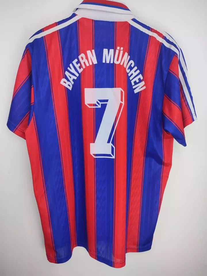 Adidas 1995/97 ADIDAS Bayern Munich Munchen #7 FOOTBALL Kit SHIRT Size US L / EU 52-54 / 3 - 10 Thumbnail