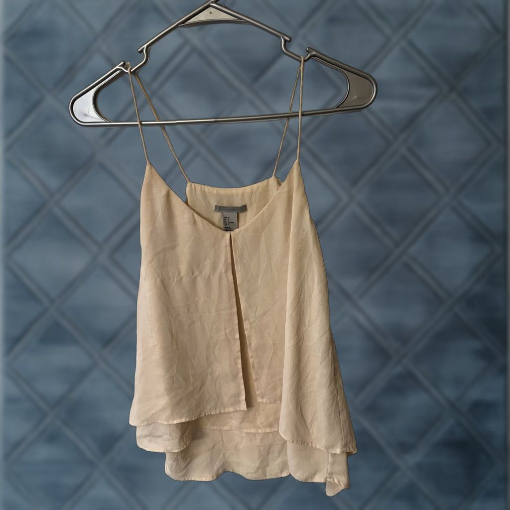 H&M H&M Tank Peach Solid Women Blouse Tank Top Spaghetti Strap Size S / US 4 / IT 40 - 1 Thumbnail