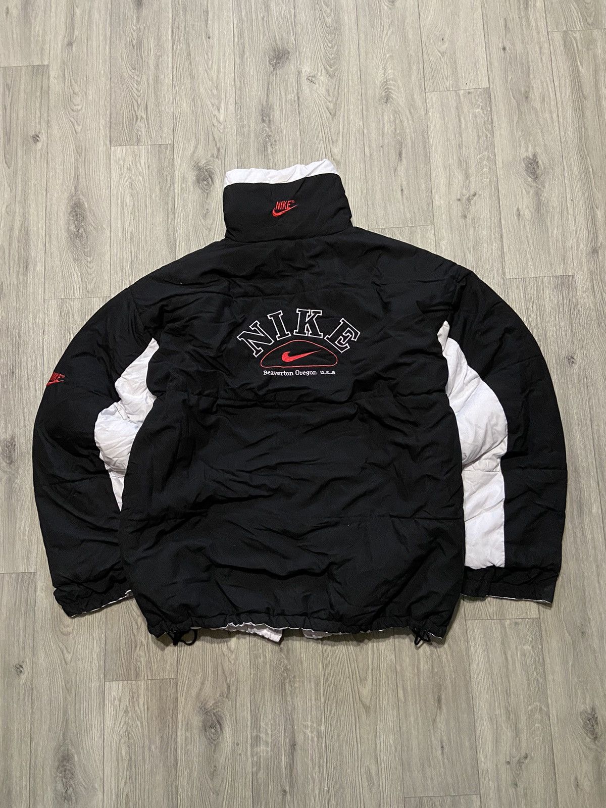Nike Nike vintage 90s puffer jacket big logo reversible RARE Size US XL / EU 56 / 4 - 8 Thumbnail