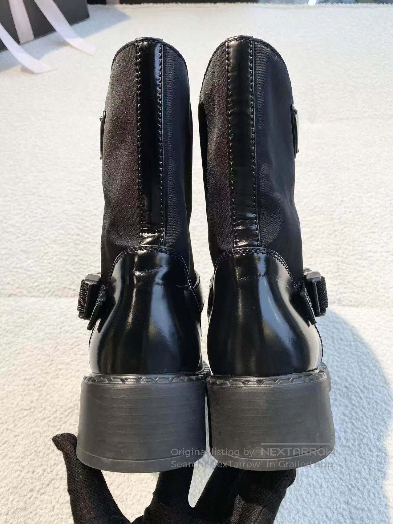 Prada Prada Triangle standard mid-leg boots| Size US 6.5 / IT 36.5 - 5 Thumbnail