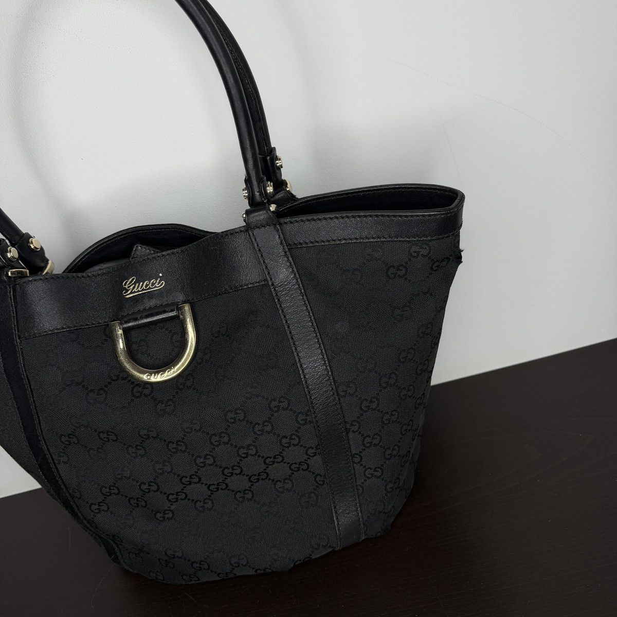 Gucci Gucci Vintage GG Canvas Monogram Shoulder Tote Bag Horsebite Size ONE SIZE - 3 Thumbnail