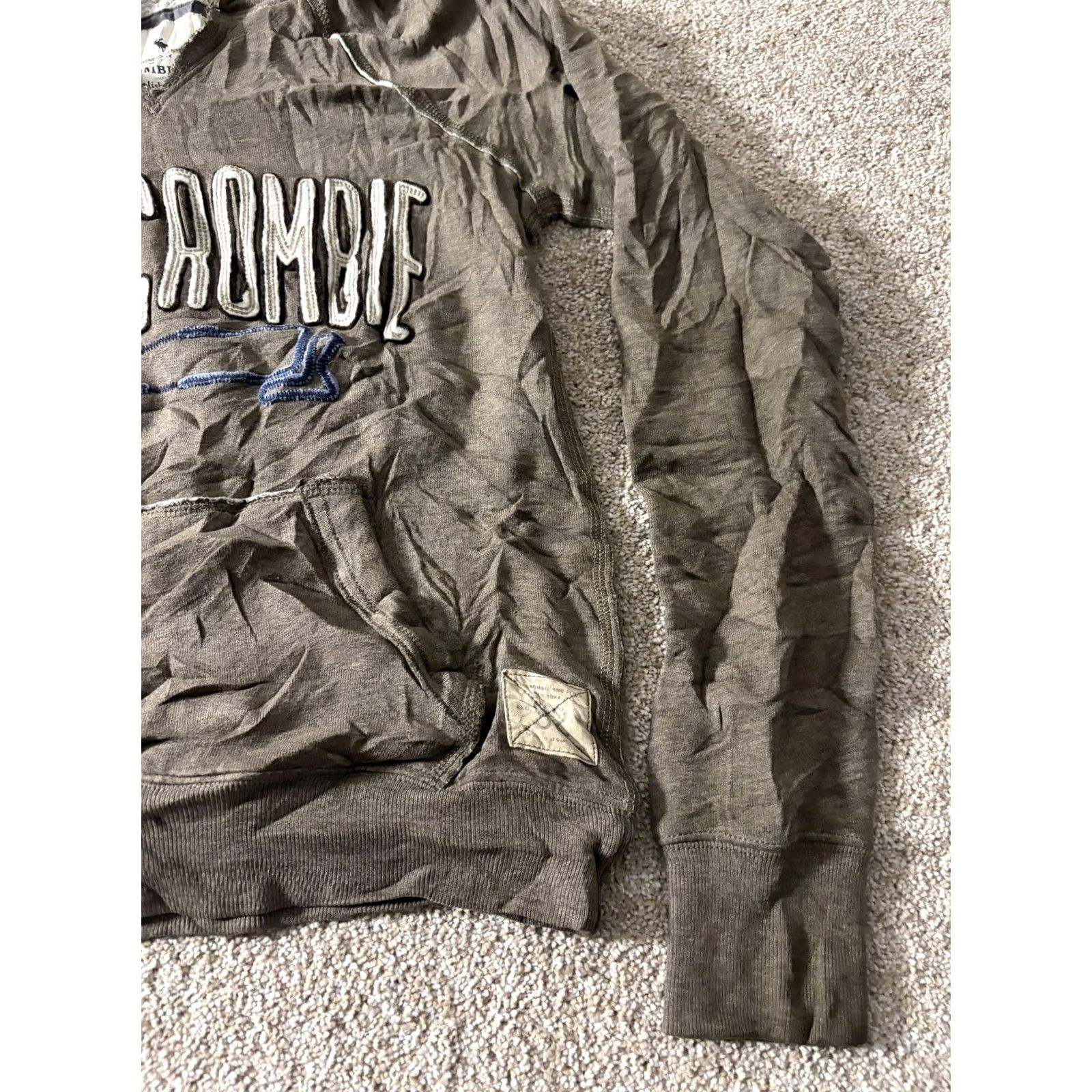 Abercrombie & Fitch Abercrombie & Fitch Hoodie Mens Small Brown Logo Pullover Fleece Sweatshirt Size US S / EU 44-46 / 1 - 3 Thumbnail