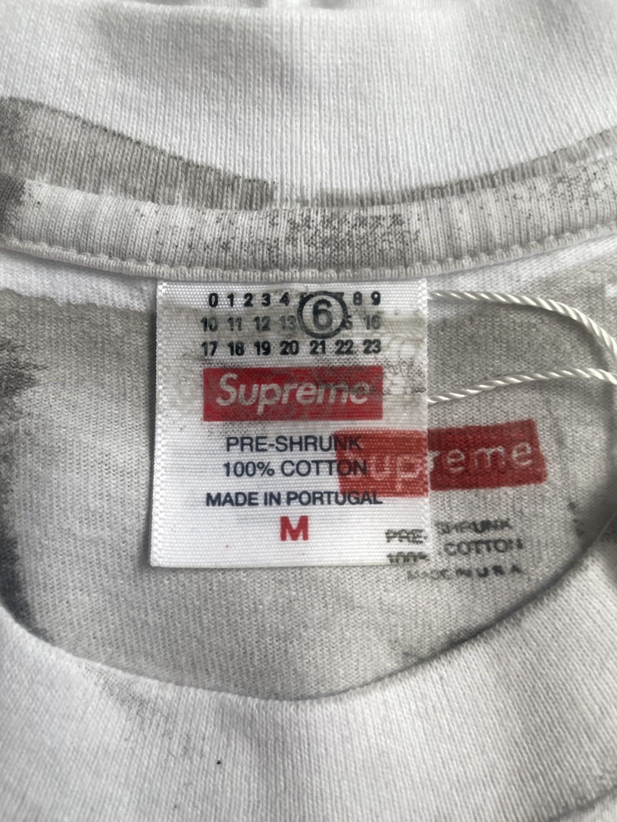 Supreme Supreme MM6 Maison Margiela Box Logo Tee White Size Medium ...