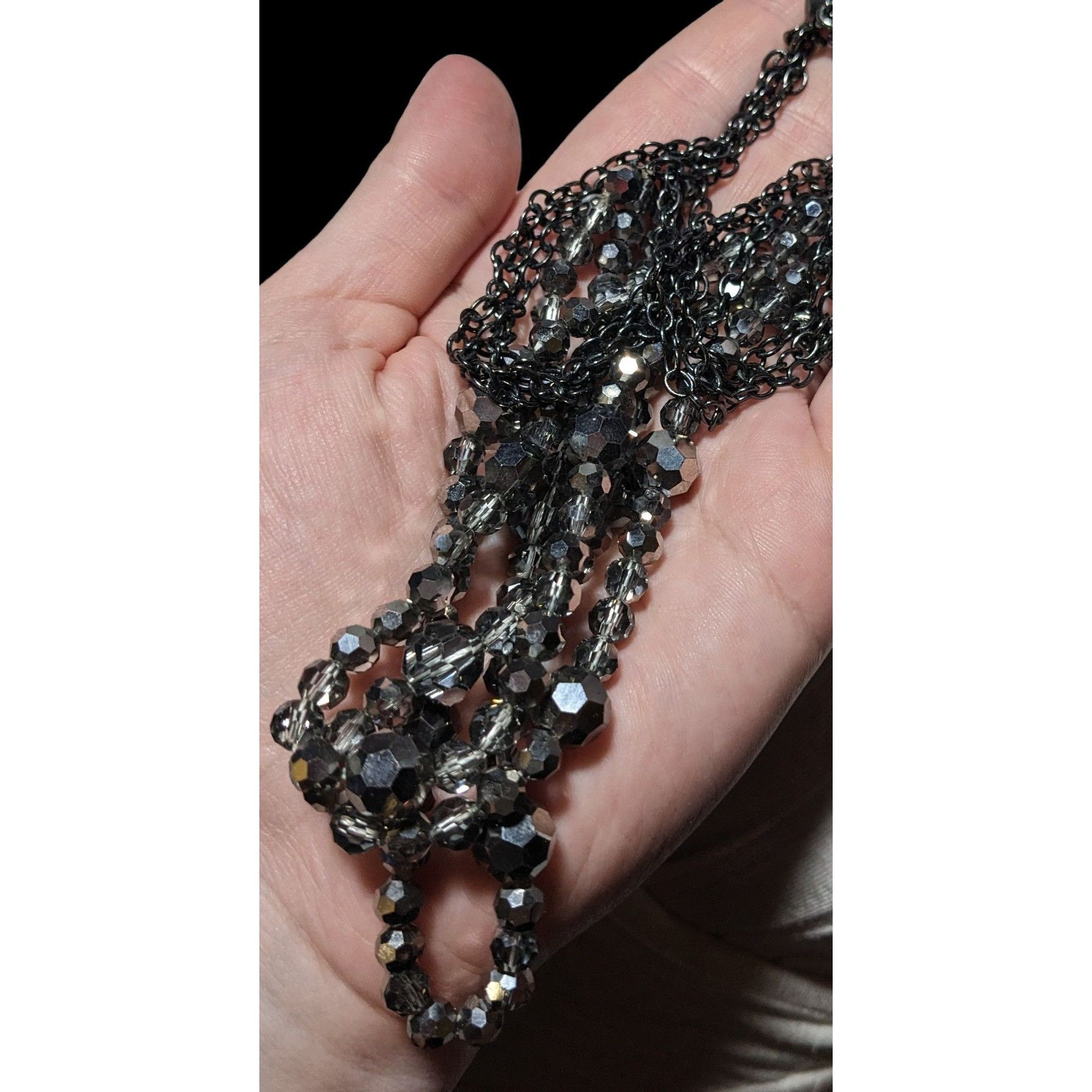 Other Glam Goth Multilayer Glass Beaded Necklace Size ONE SIZE - 4 Thumbnail