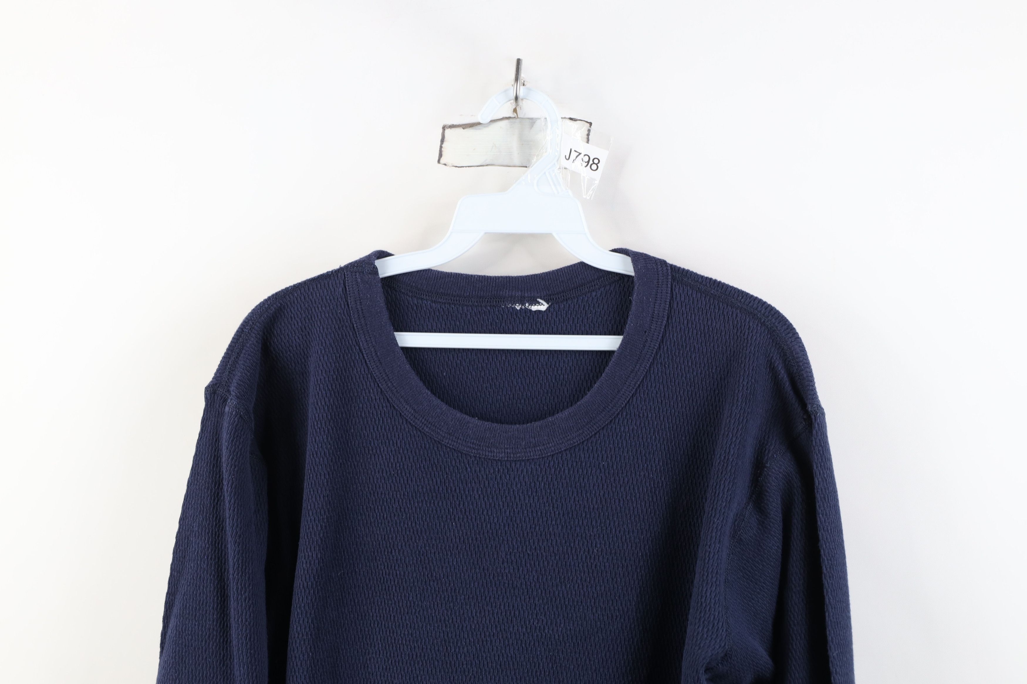 Vintage Vintage 90s Streetwear Waffle Knit Long Sleeve T-Shirt Size US L / EU 52-54 / 3 - 2 Thumbnail