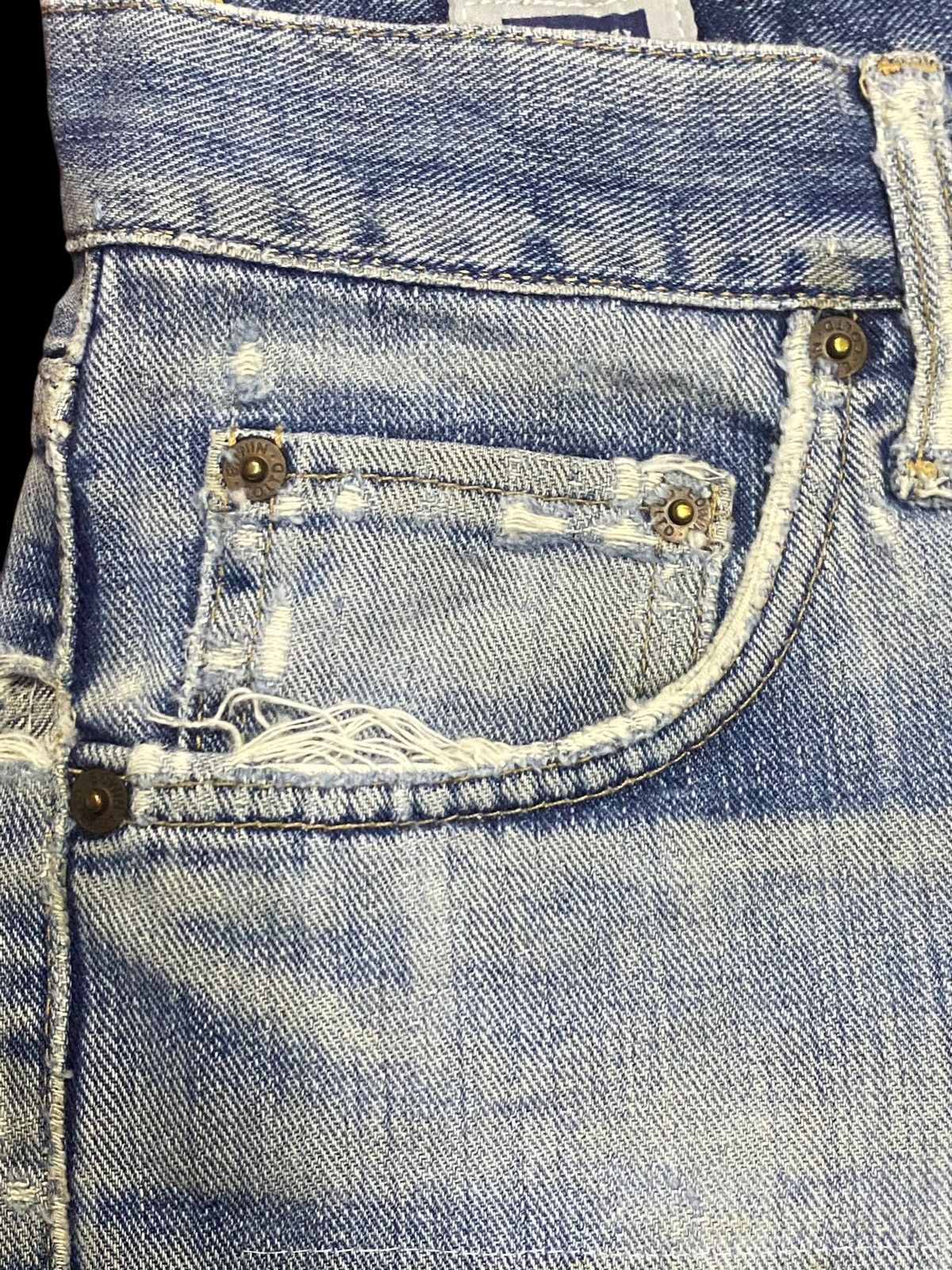 Junya Watanabe Vintage Edwin Patched Faded Wash Distressed Jeans Size US 30 / EU 46 - 11 Thumbnail