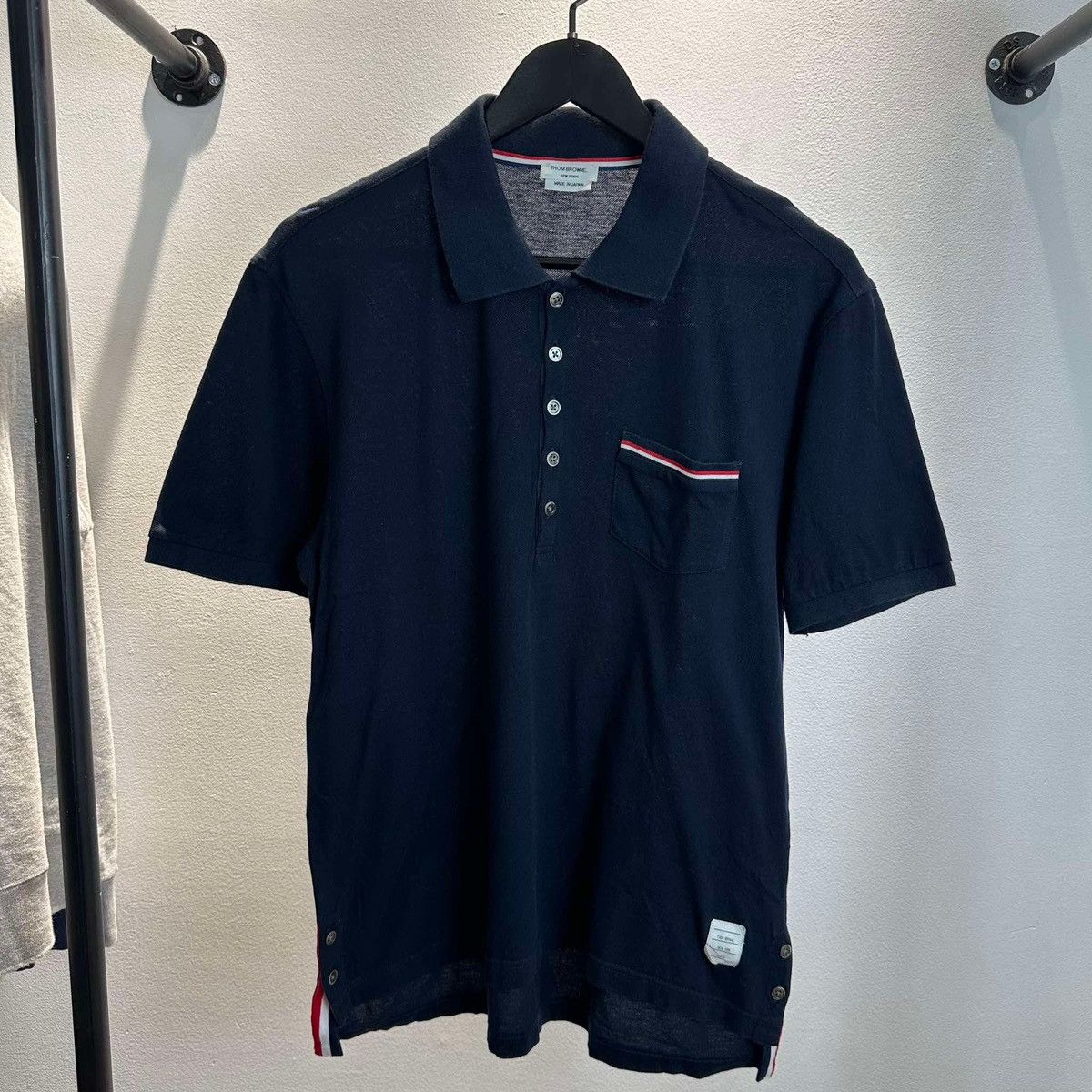 Japanese Brand × Thom Browne THOM BROWNE STRIPED POLO SHIRT Size US L / EU 52-54 / 3 - 1 Thumbnail