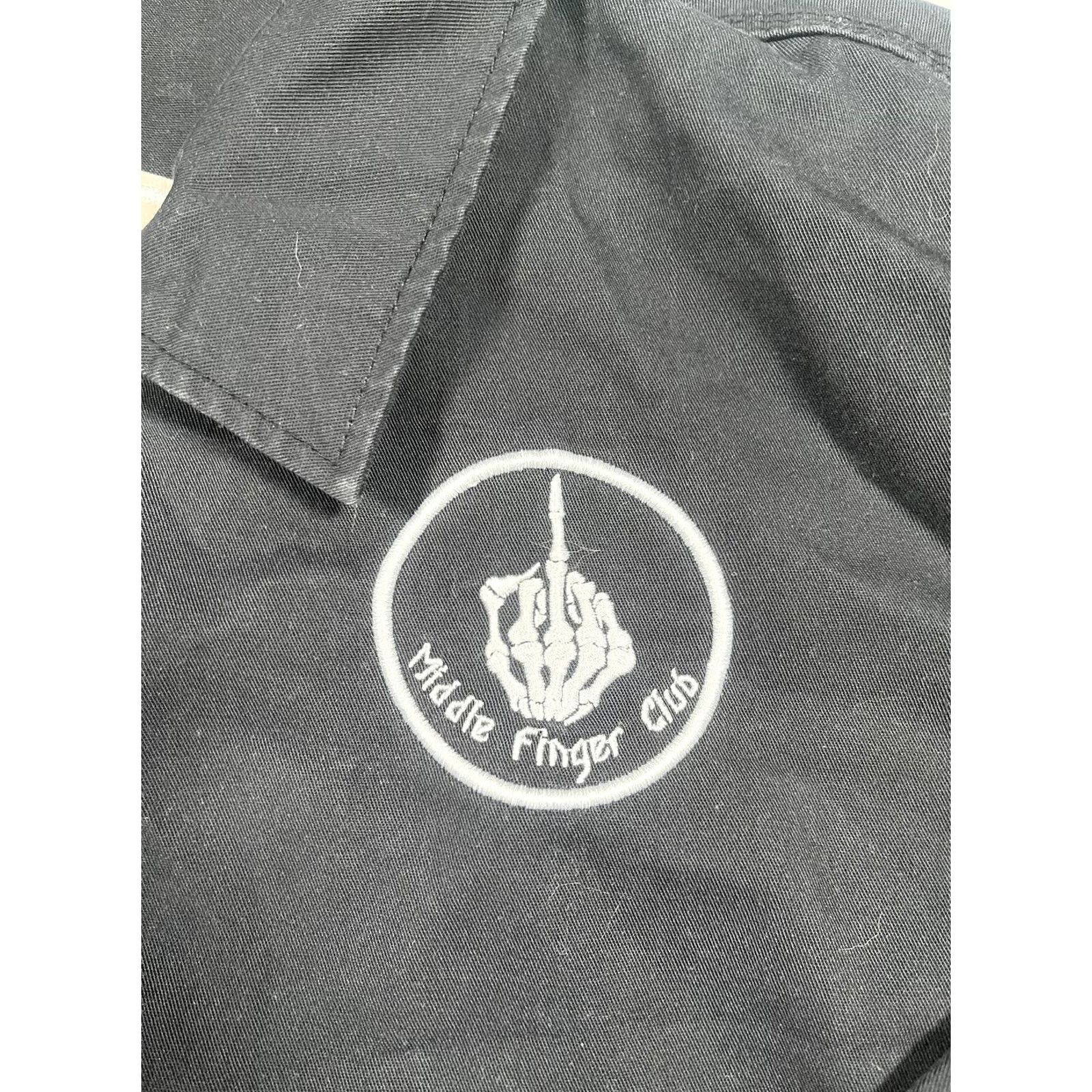 Dickies Dickies Jacket Mens 2XL Black Windbreaker Embroidered Skull Middle Finger Club Logo Pockets Zip Casual Workwear Size US XXL / EU 58 / 5 - 5 Thumbnail