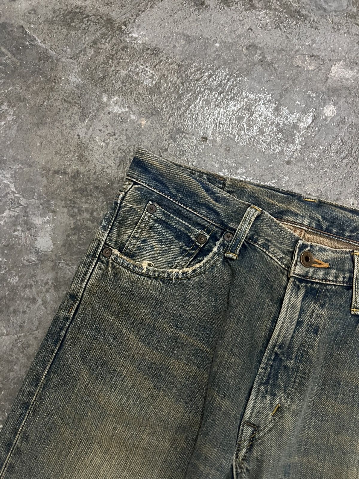 Japanese Brand 💥Rusty Edwin 505ZX Selvedge Orange Tab Jean Size US 31 - 9 Thumbnail