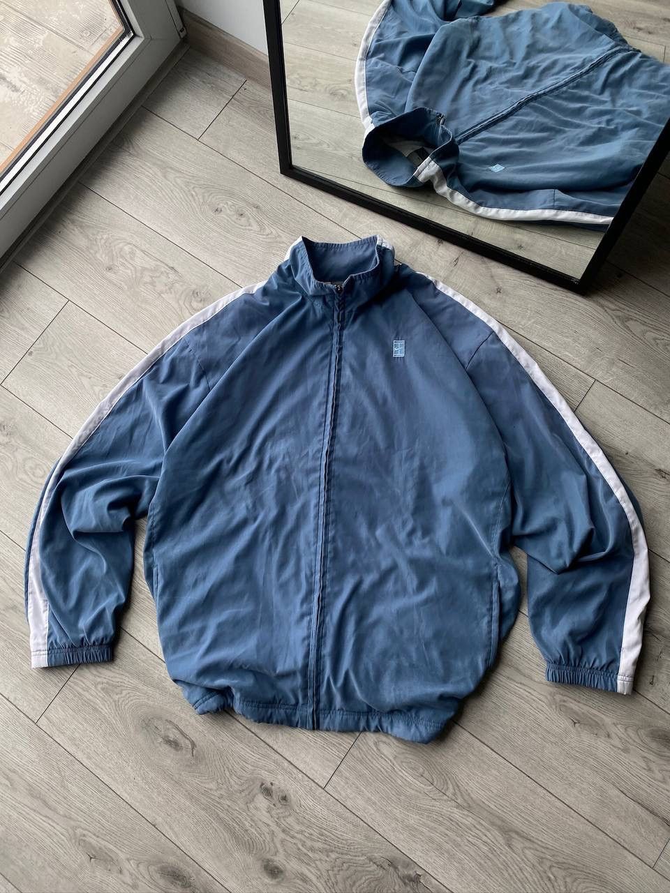 Nike × Vintage Vintage 90's Nike Court Olympic Nylon Jacket Drill YKK Size US L / EU 52-54 / 3 - 1 Thumbnail