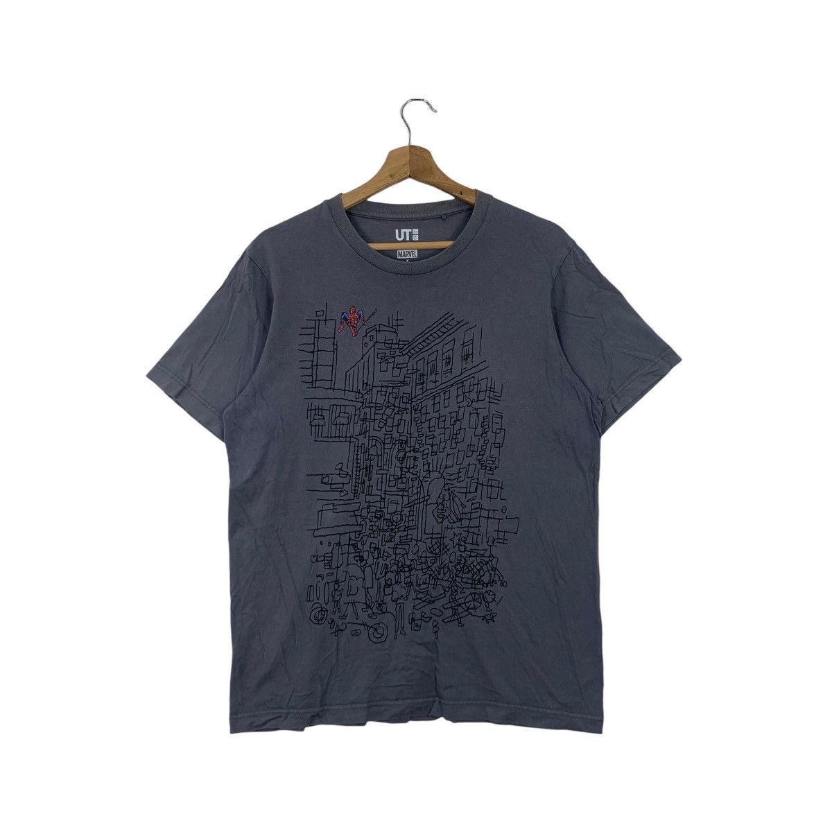 Marvel Comics × Uniqlo MARVEL x UNIQLO x JASON POLAN Spiderman New York Tee Shirt Size L / US 10 / IT 46 - 1 Thumbnail
