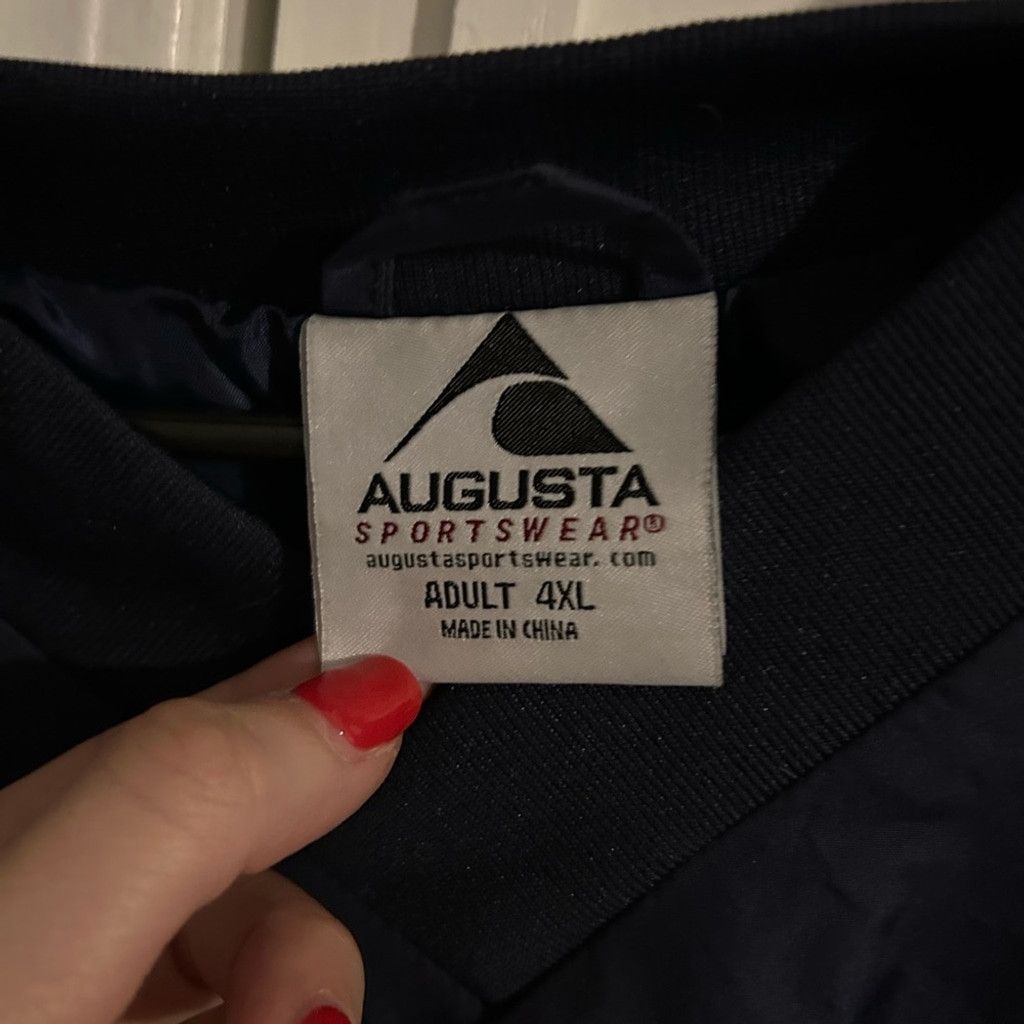 Augusta Sportswear Navy V-Neck windbreaker Size US XL / EU 56 / 4 - 2 Thumbnail