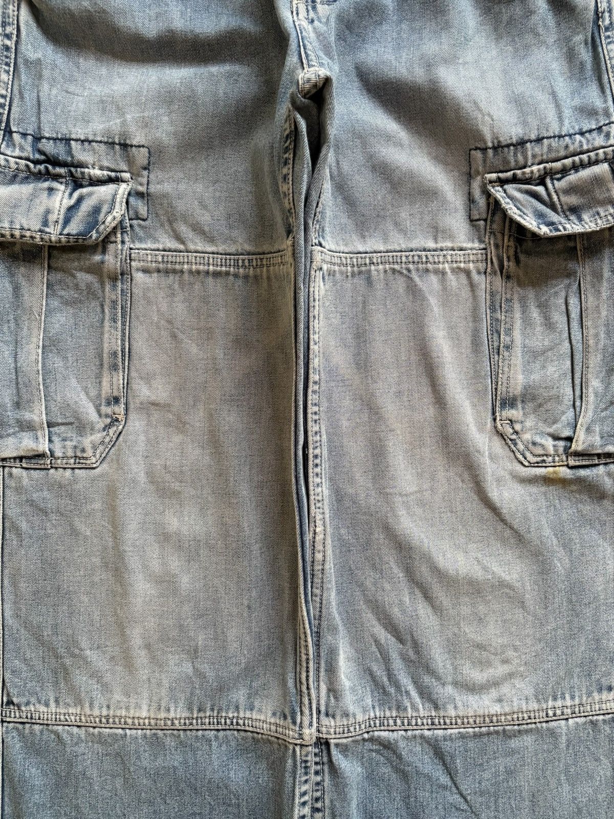 Gap Vintage Cargo GAP Blue Wash Distressed Loose Baggy Jeans Size US 28 / EU 44 - 5 Thumbnail