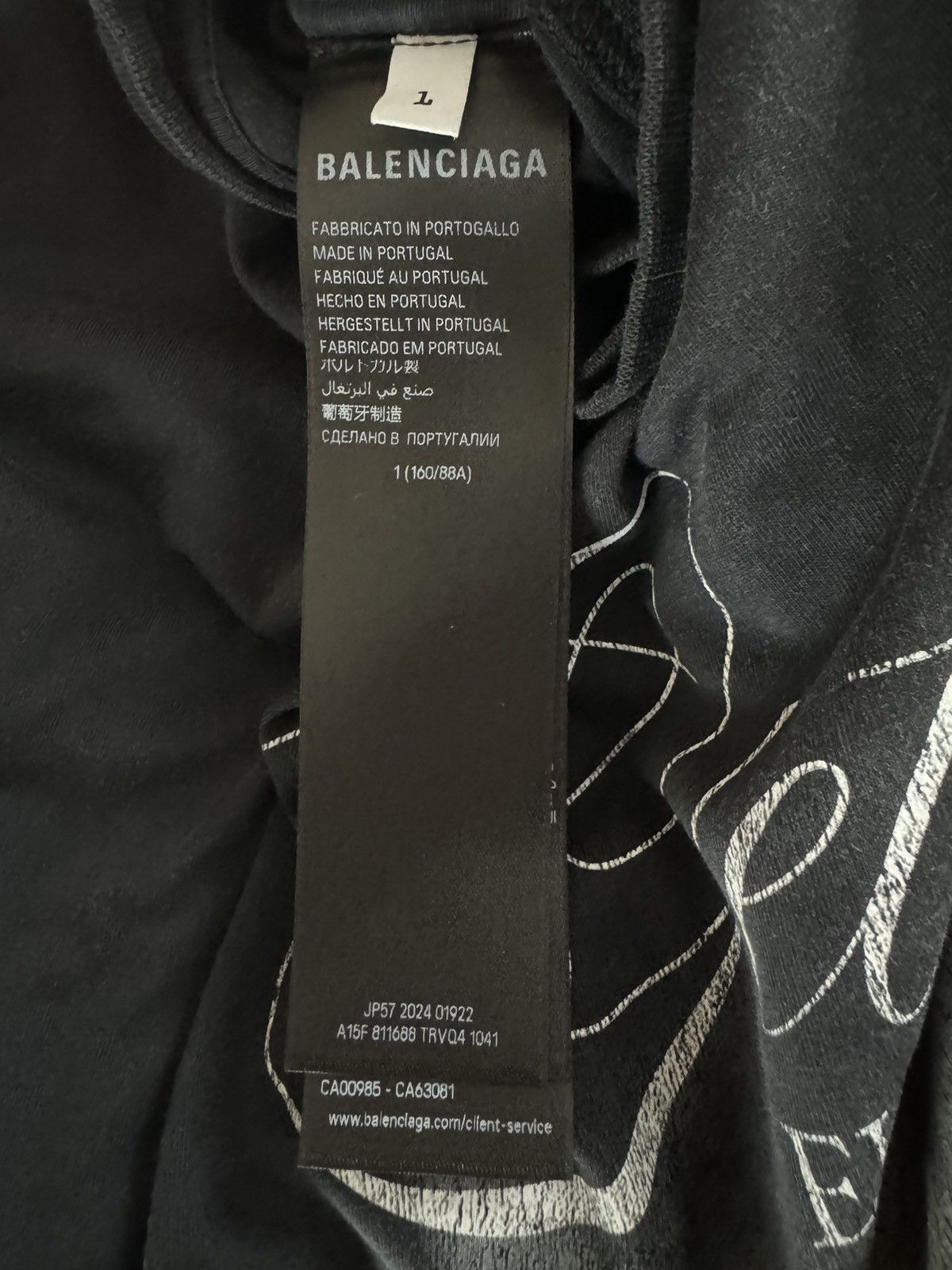 Balenciaga Balenciaga Getaria Oversized t-shirt (black faded) Size US S / EU 44-46 / 1 - 6 Thumbnail