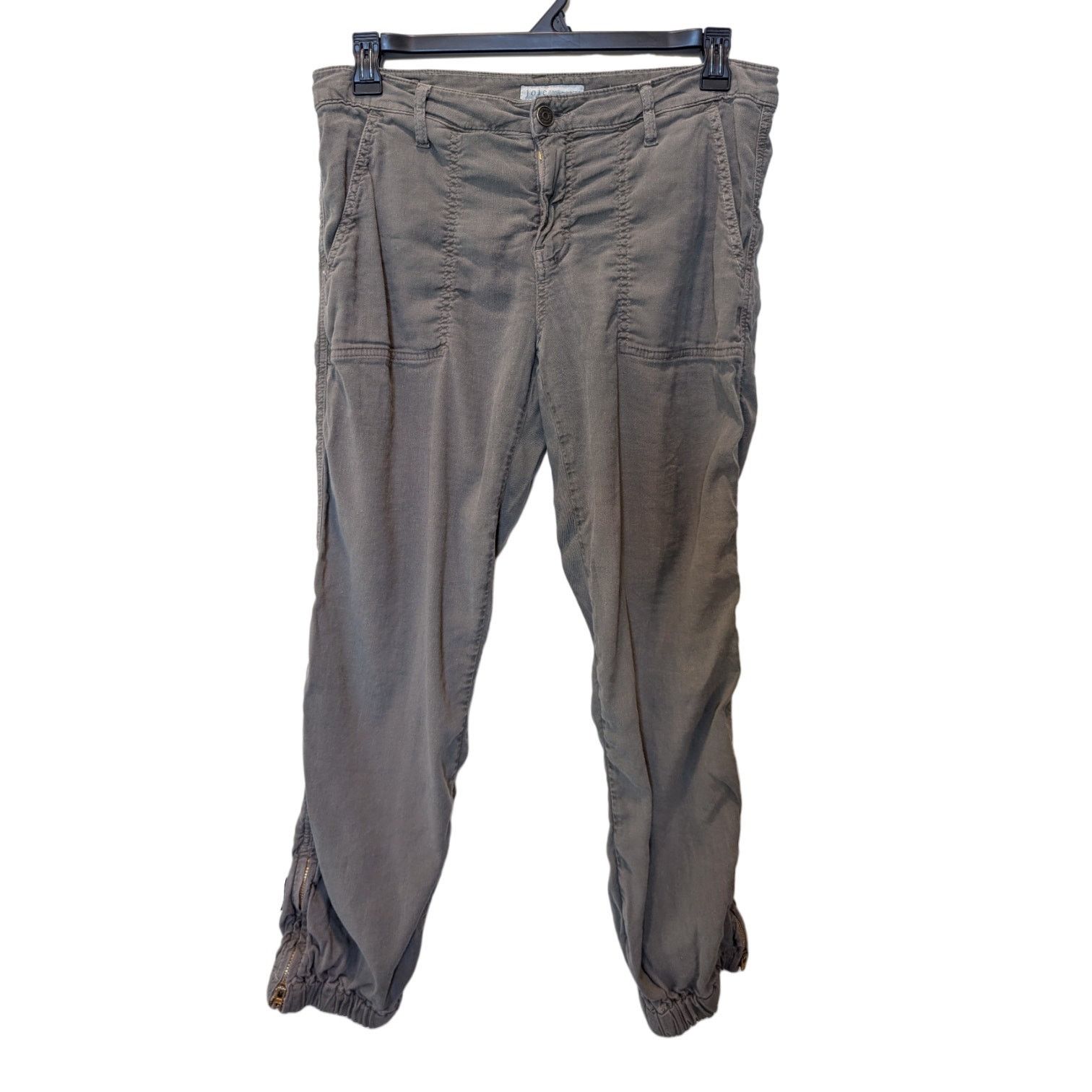 Joie Joie Military Green Dolorita Midi Linen Ankle Zip Pants 30 Size 30" / US 8 / IT 44 - 3 Thumbnail