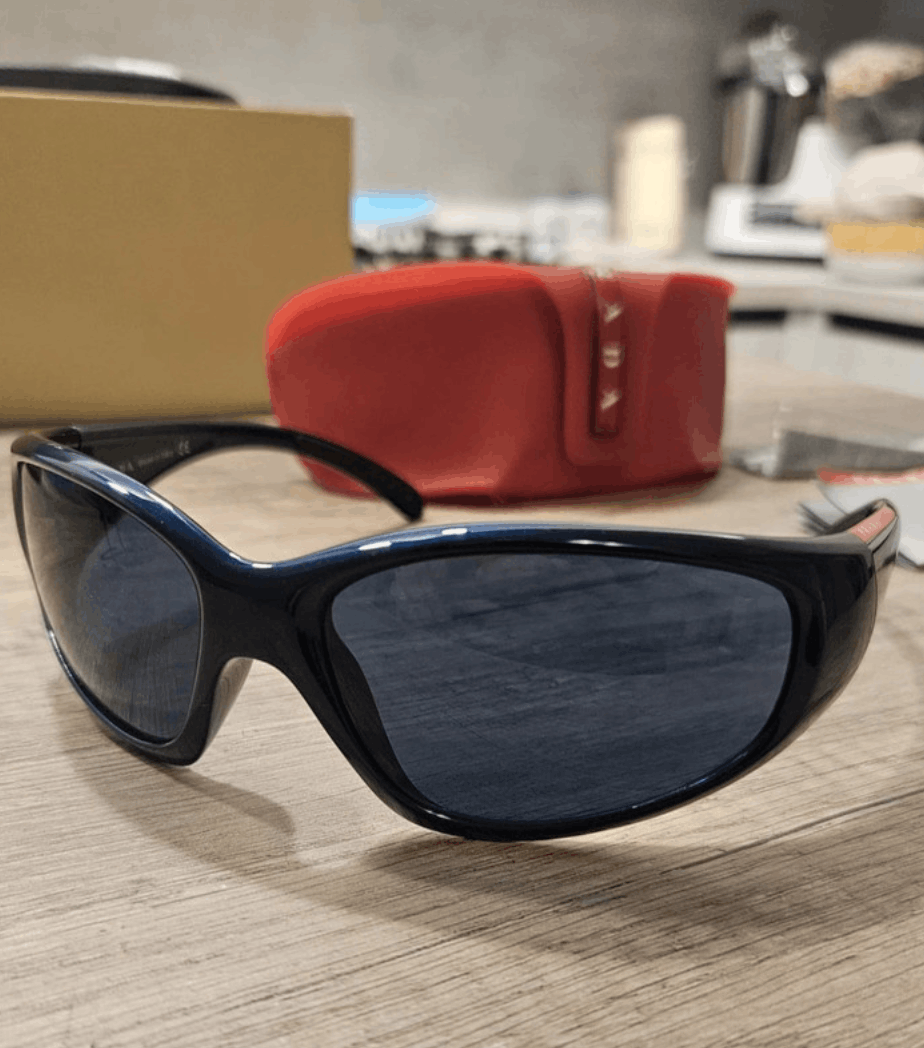 Prada × Vintage PRADA Sunglasses Rimless Sport Metal Frame Shield Wrap Size ONE SIZE - 2 Thumbnail