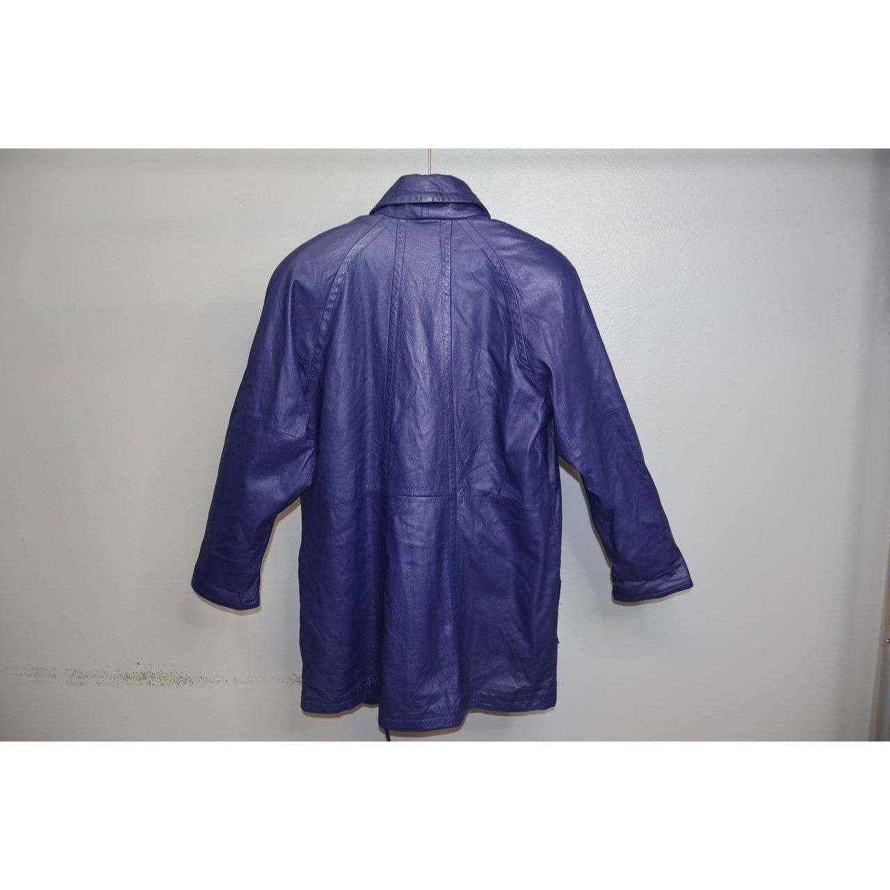 Vintage Pelle New York Purple Leather Coat Women’s Small Long Jacket Size US S / EU 44-46 / 1 - 2 Thumbnail