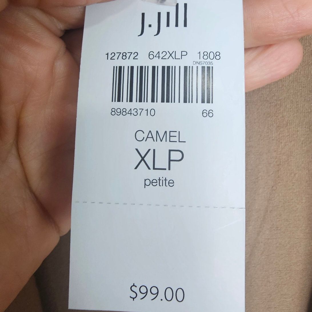 J. Jill J. Jill Open Front Cardigan Sz XLP Camel Stretch Minimalist Size XL / US 12-14 / IT 48-50 - 7 Thumbnail