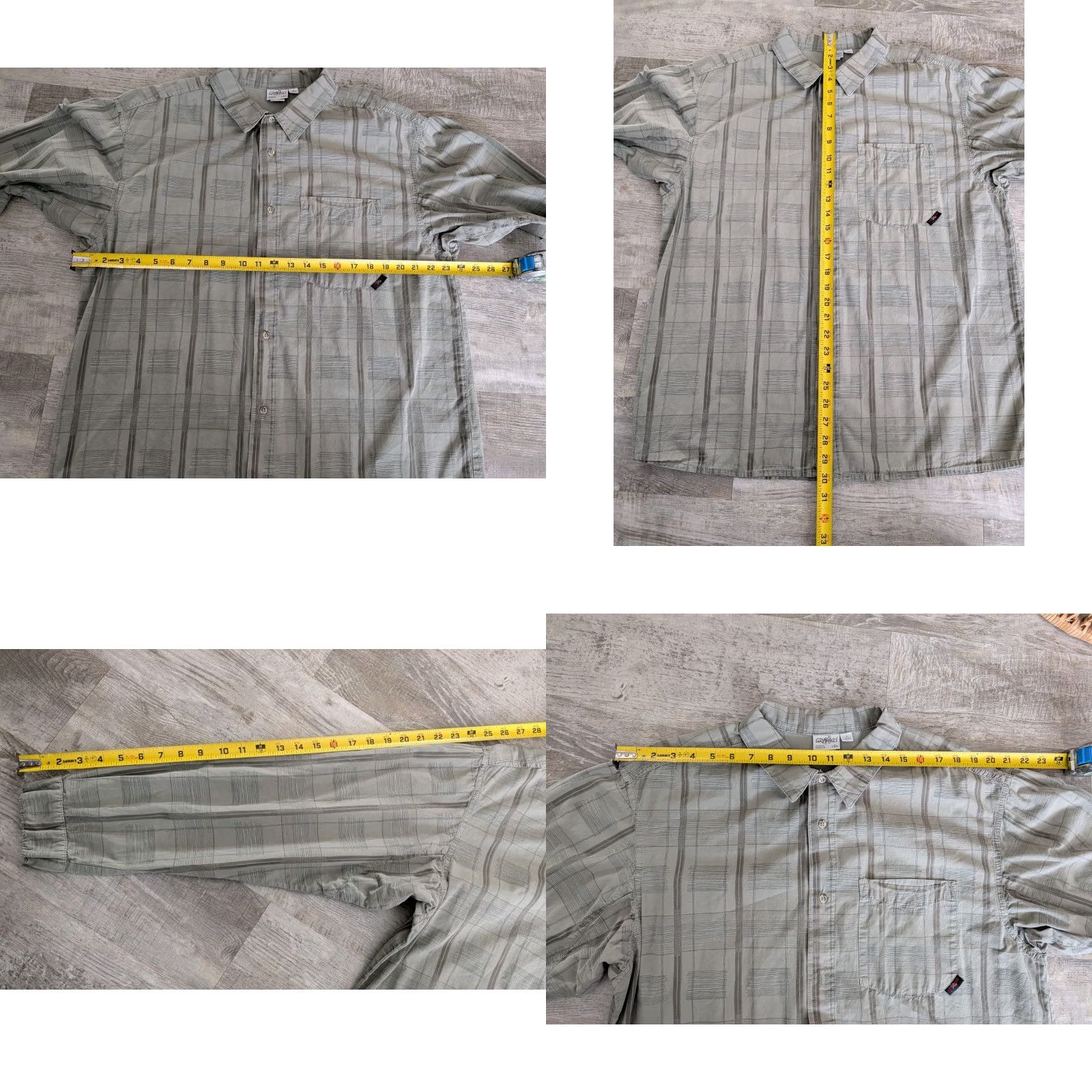 Gramicci VINTAGE Gramicci Button Up Shirt Mens XL Green USA Made Streetwear Shirt Mens XL Green Gramicci Button-Up Plaid Long Sleeve 90s USA Hip Hop Streetwear Size US XL / EU 56 / 4 - 9 Thumbnail
