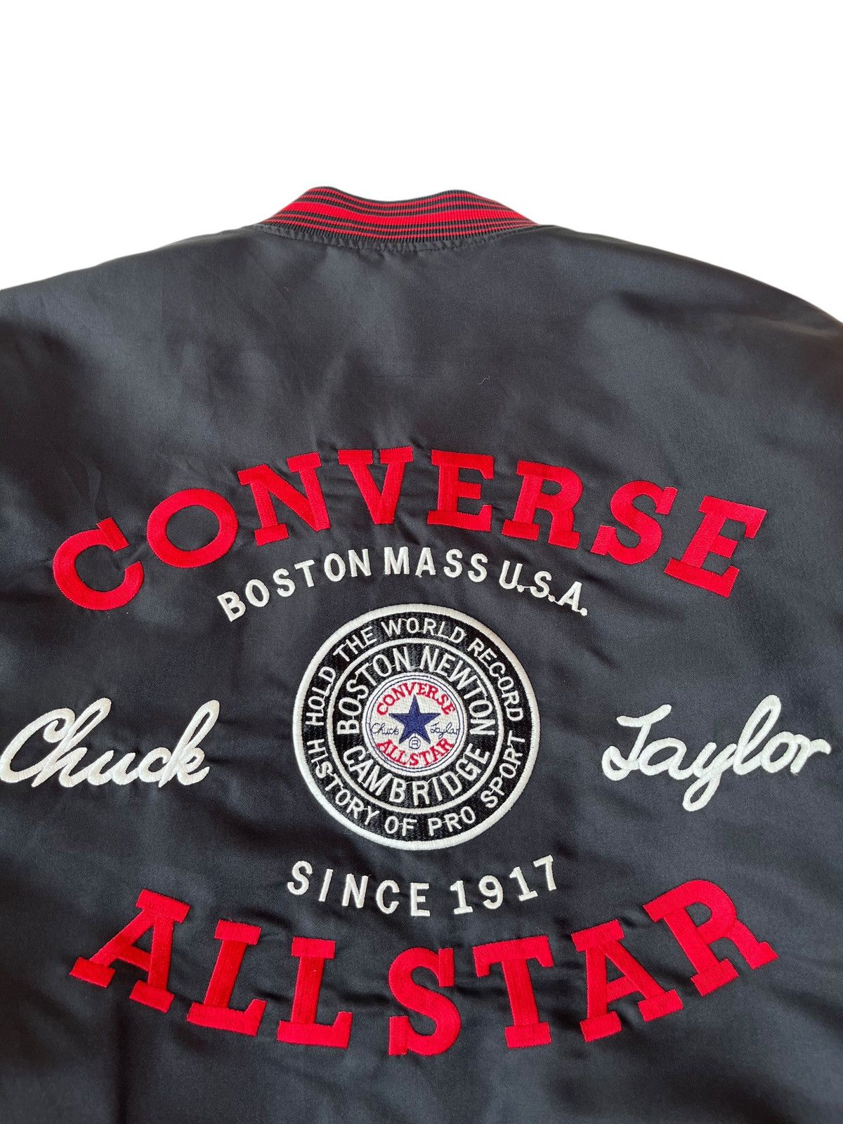 Converse × Vintage VTG Converse Bomber Jacket Black Size US M / EU 48-50 / 2 - 3 Thumbnail
