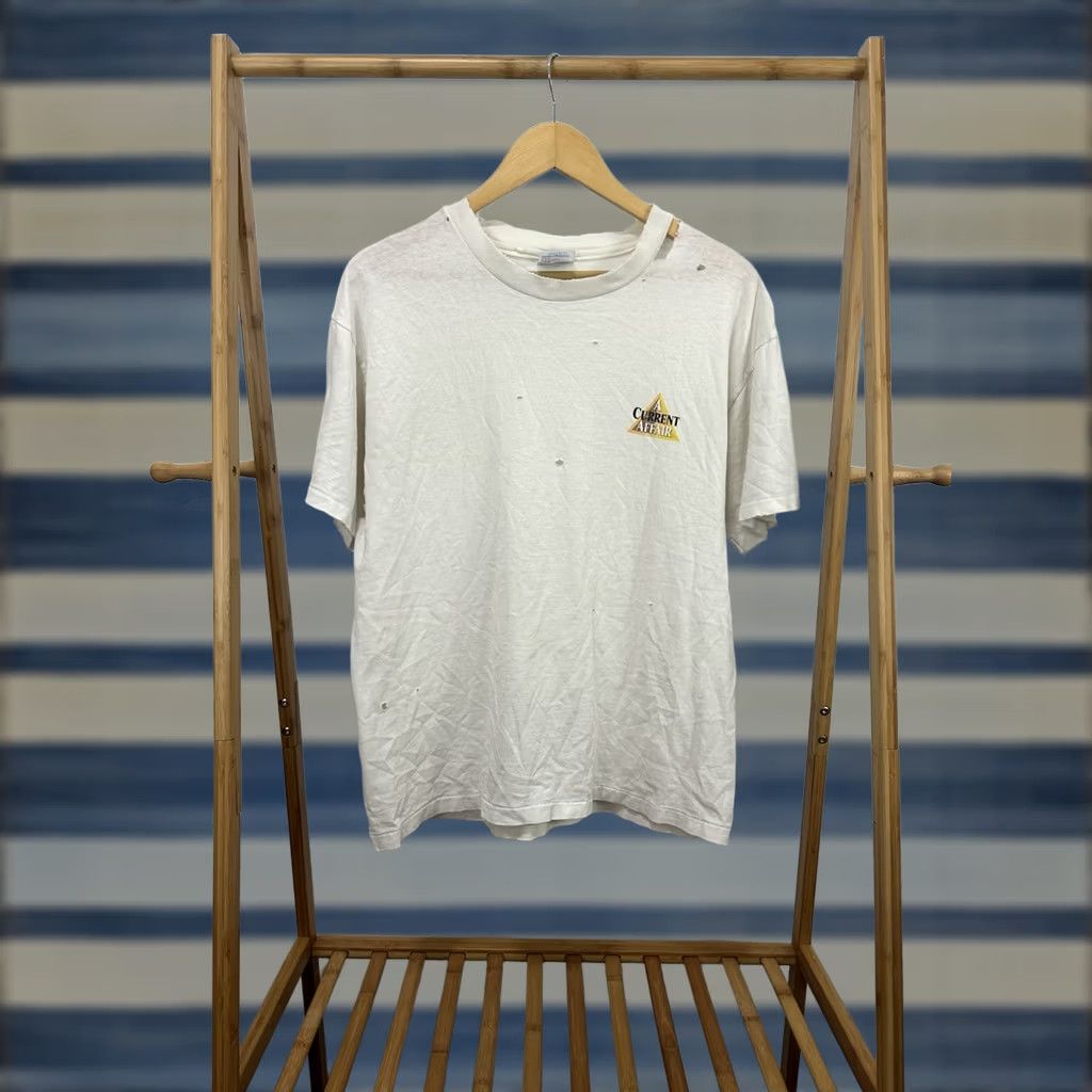 Hanes VTG 90s WIP Boxy T-Shirt Cotton Distressed Thrashed XL Mens White Size US L / EU 52-54 / 3 - 1 Thumbnail
