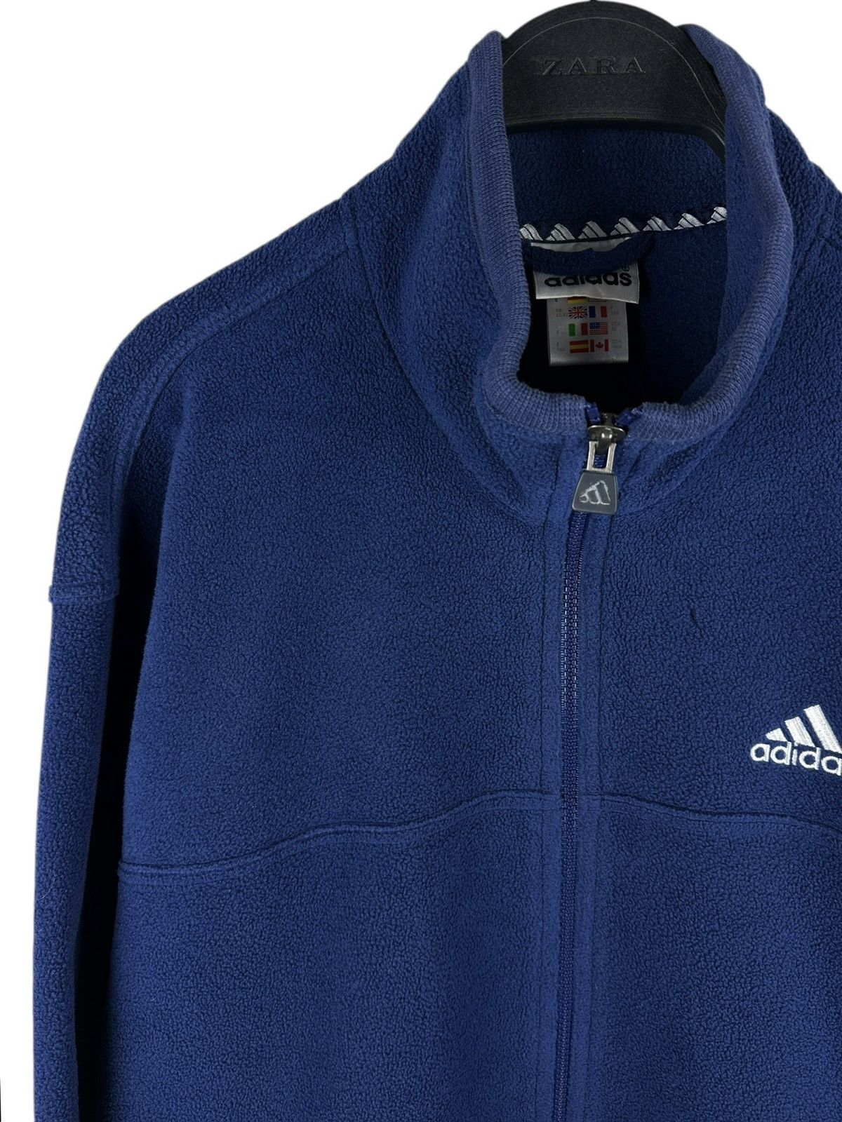 Adidas Vintage 00’s Adidas Full Zip Oversized Fleece Jacket Y2K Size US M / EU 48-50 / 2 - 2 Thumbnail