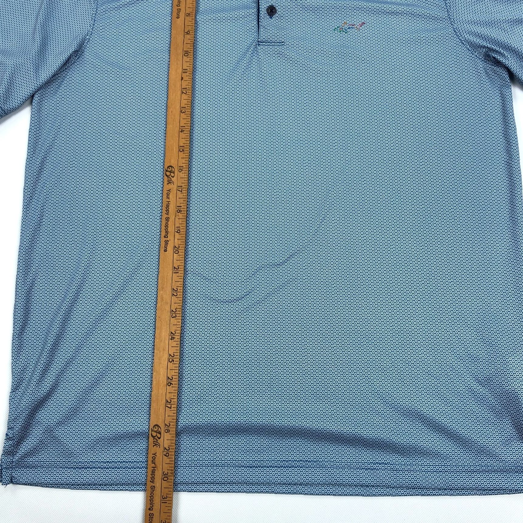 Vintage Greg Norman Polo Shirt Men XL Golf Performance Play Dry Shark Shirt Short Sleeve Blue Geometric UV Moisture Wicking Crown Sport Men’s XL Polo Size US XL / EU 56 / 4 - 6 Thumbnail