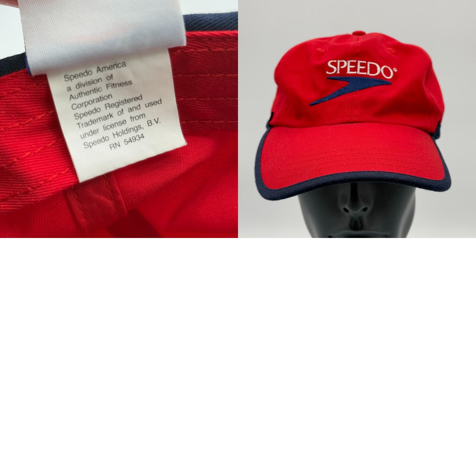 Speedo VINTAGE Speedo Mens Red OS Adjustable Beach Lifeguard Cap Hat Size ONE SIZE - 10 Thumbnail
