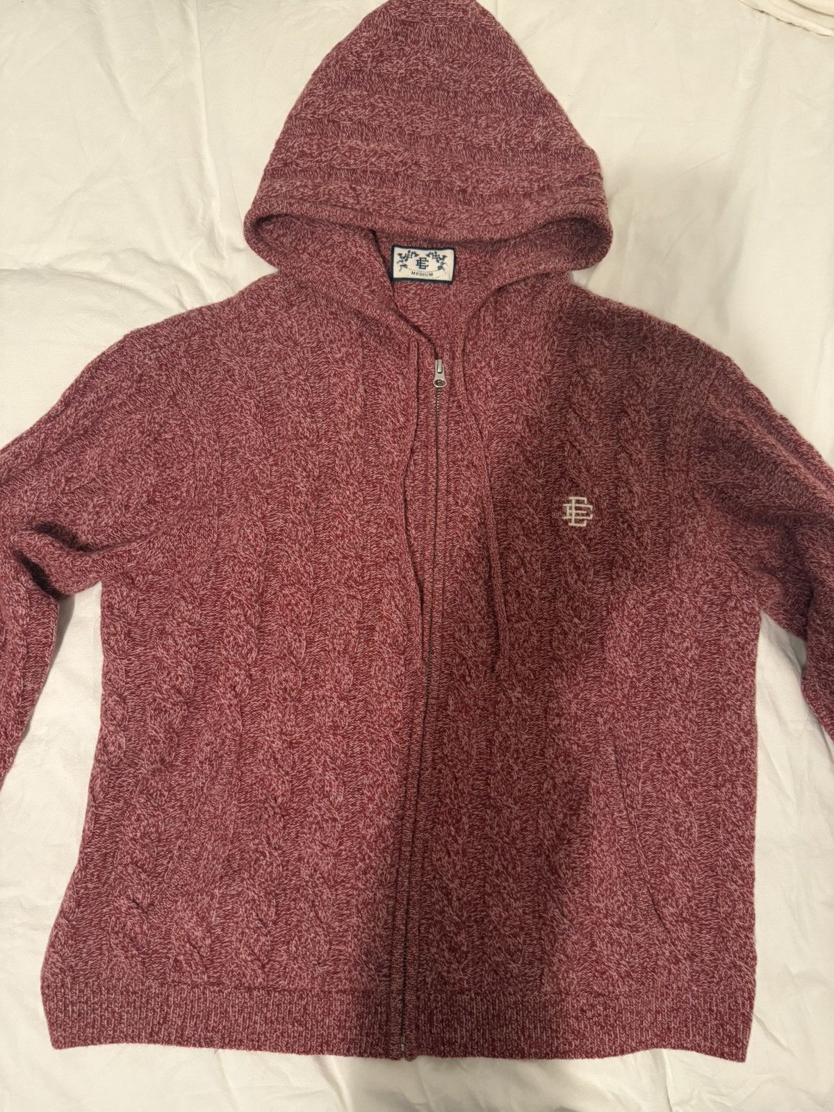Eric Emanuel Eric Emanuel 2025 Cable Knit Zip Up Size US M / EU 48-50 / 2 - 1 Thumbnail