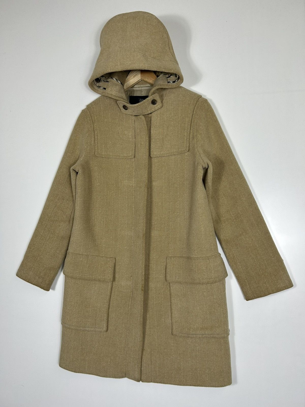 Burberry Burberry London Hooded Wool Coat Camel Beige Women’s Size 38 Size XS / US 0-2 / IT 36-38 - 3 Thumbnail