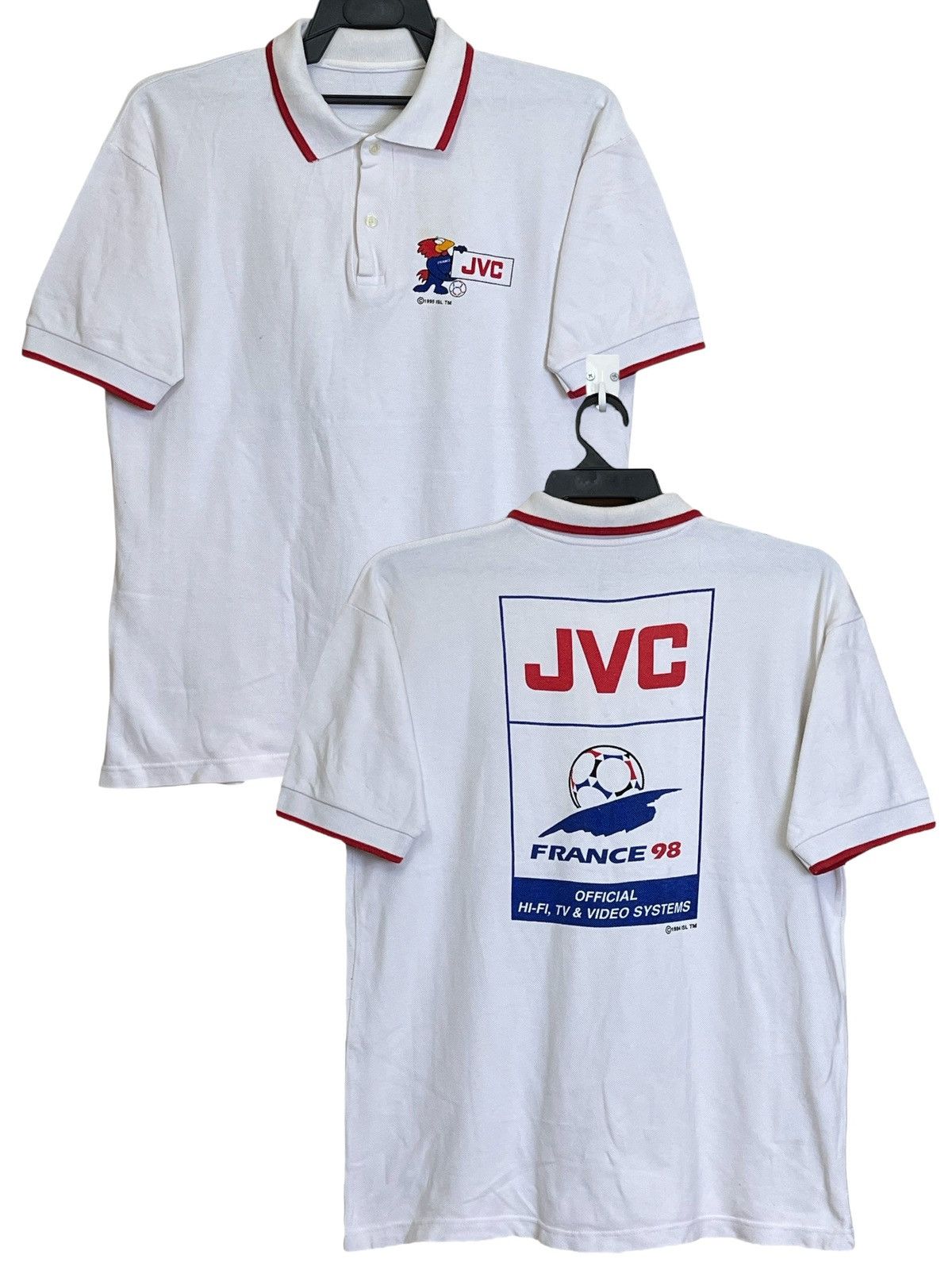 Vintage Vintage 90s FRANCE FIFA WORLDCUP 98 sponsor by jvc shirts Size US L / EU 52-54 / 3 - 1 Thumbnail