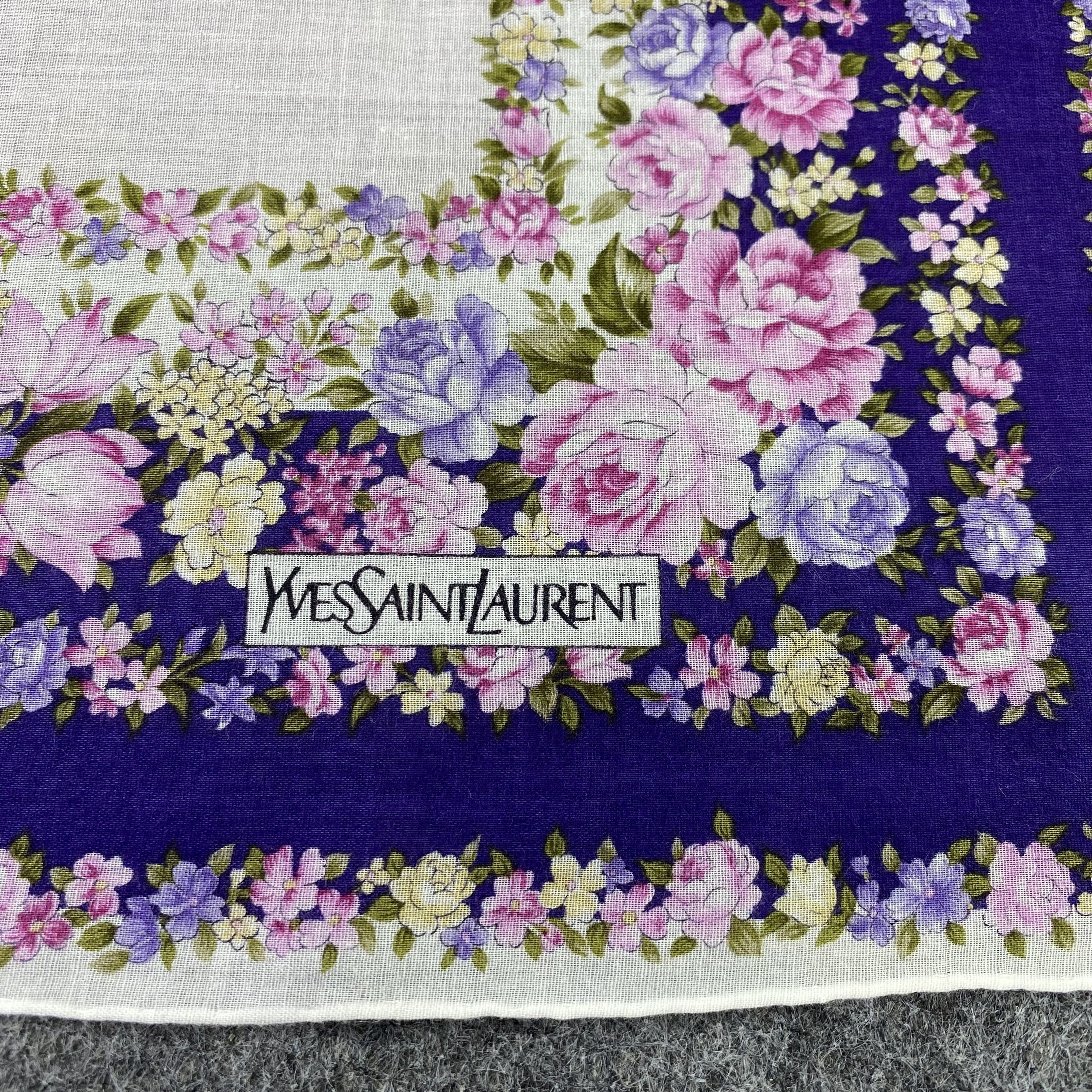 Japanese Brand Yves Saint Laurent Handkerchief /Bandana /Neckerchief-B902 Size ONE SIZE - 5 Thumbnail