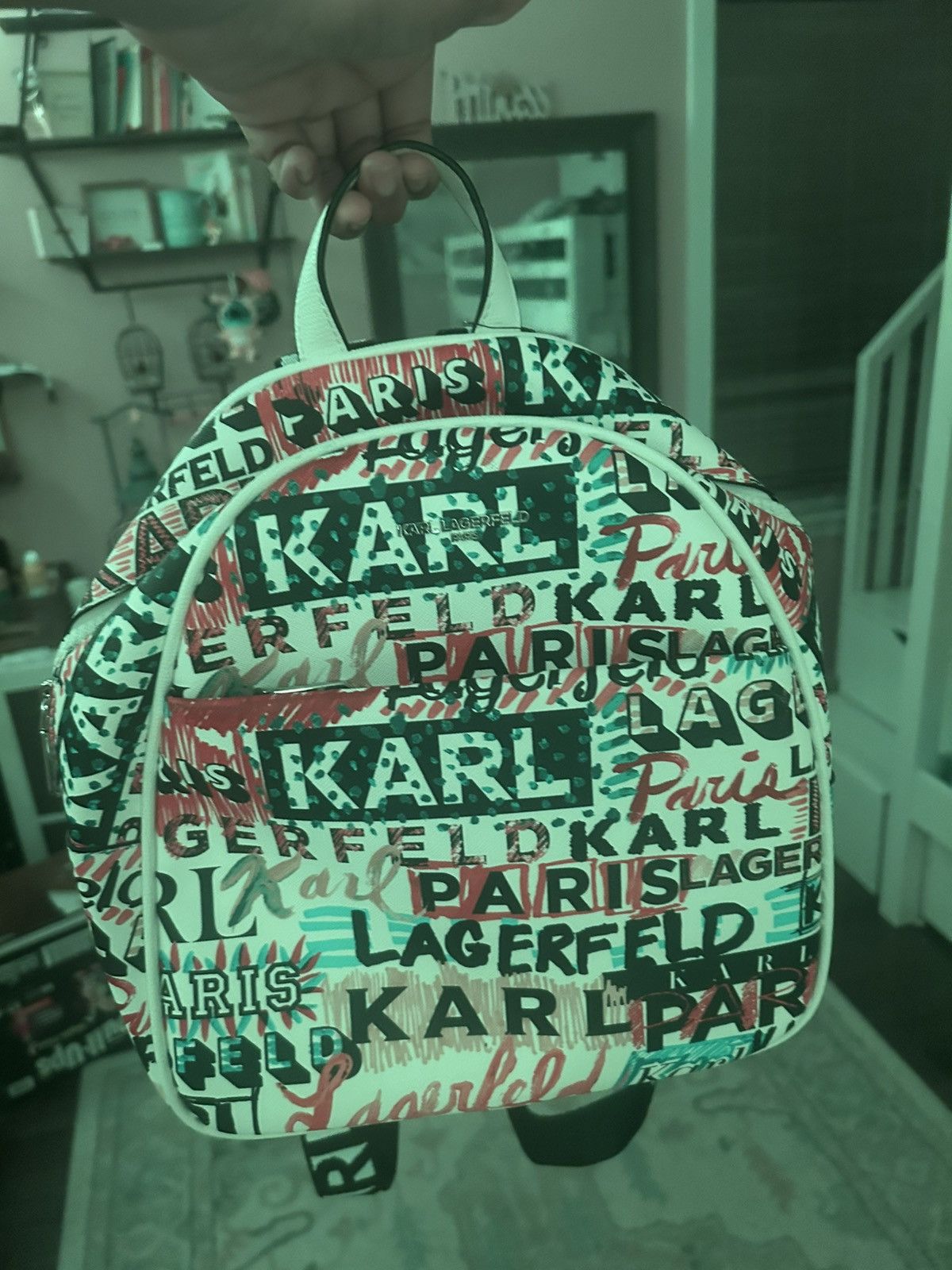Karl Lagerfeld Karl Lagerfeld Multicolor Scribble Backpack Size ONE SIZE - 5 Thumbnail