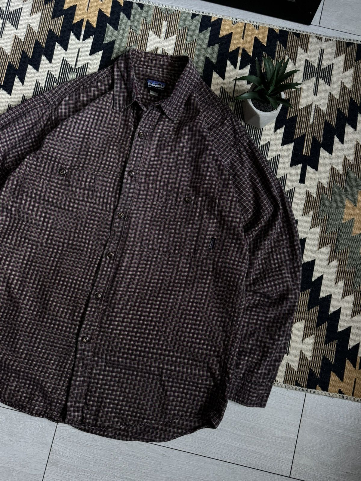 Patagonia Vintage 90’s Patagonia Organic Cotton ButtonUp Flannel Shirt Size US M / EU 48-50 / 2 - 3 Thumbnail