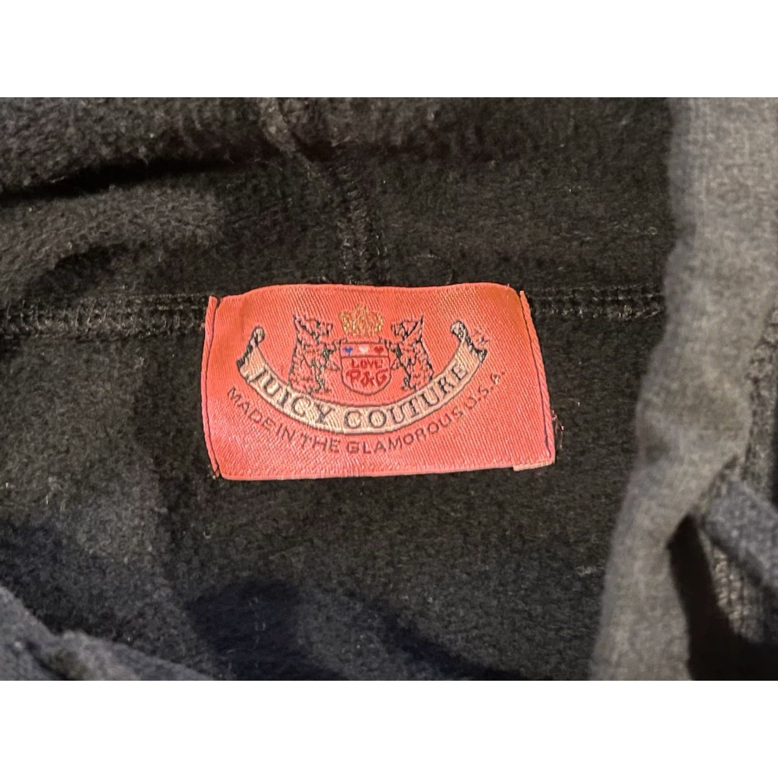 Juicy Couture VINTAGE Juicy Couture Hoodie Shirt Women’s One Size Black Juicy Couture Crop Sleeveless Pullover Hooded Pockets City Outdoor Retro Ladies Size ONE SIZE - 6 Thumbnail